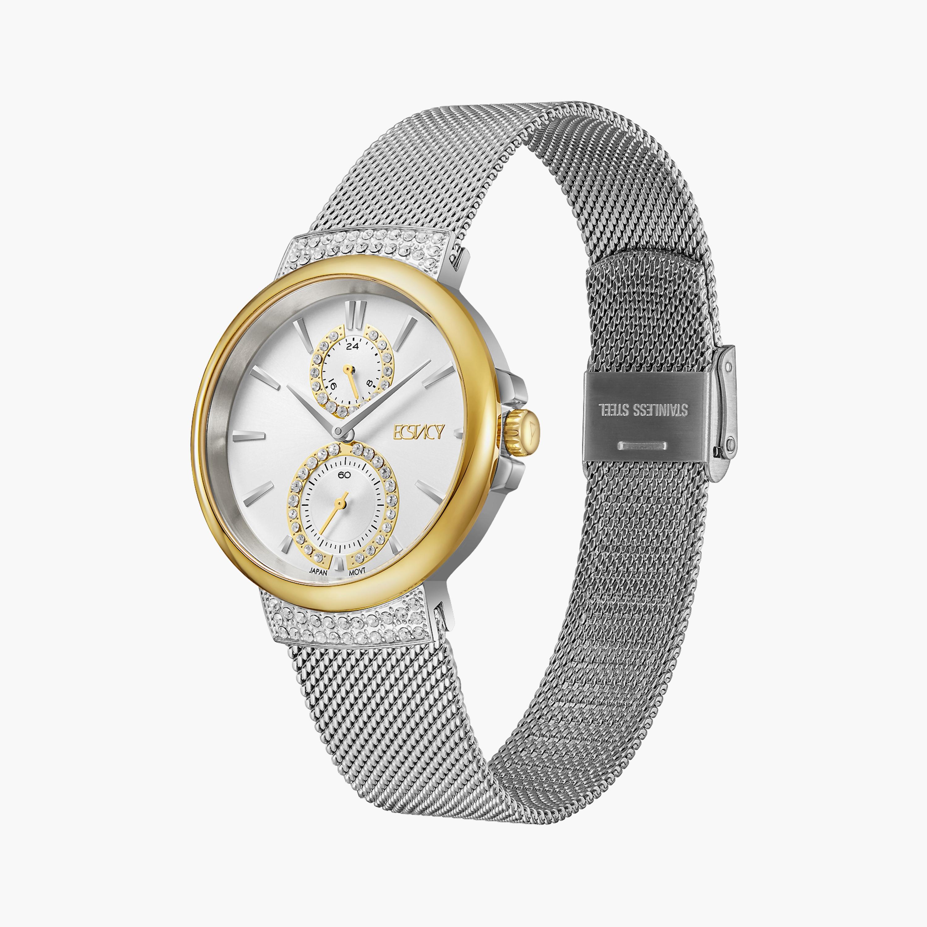 E23603-TMSS | ساعة إكستاسي ذو انالوج للنساء بسوار فضي مع ستانلس ستيل-women-watchesandjewellery-watches-image-2
