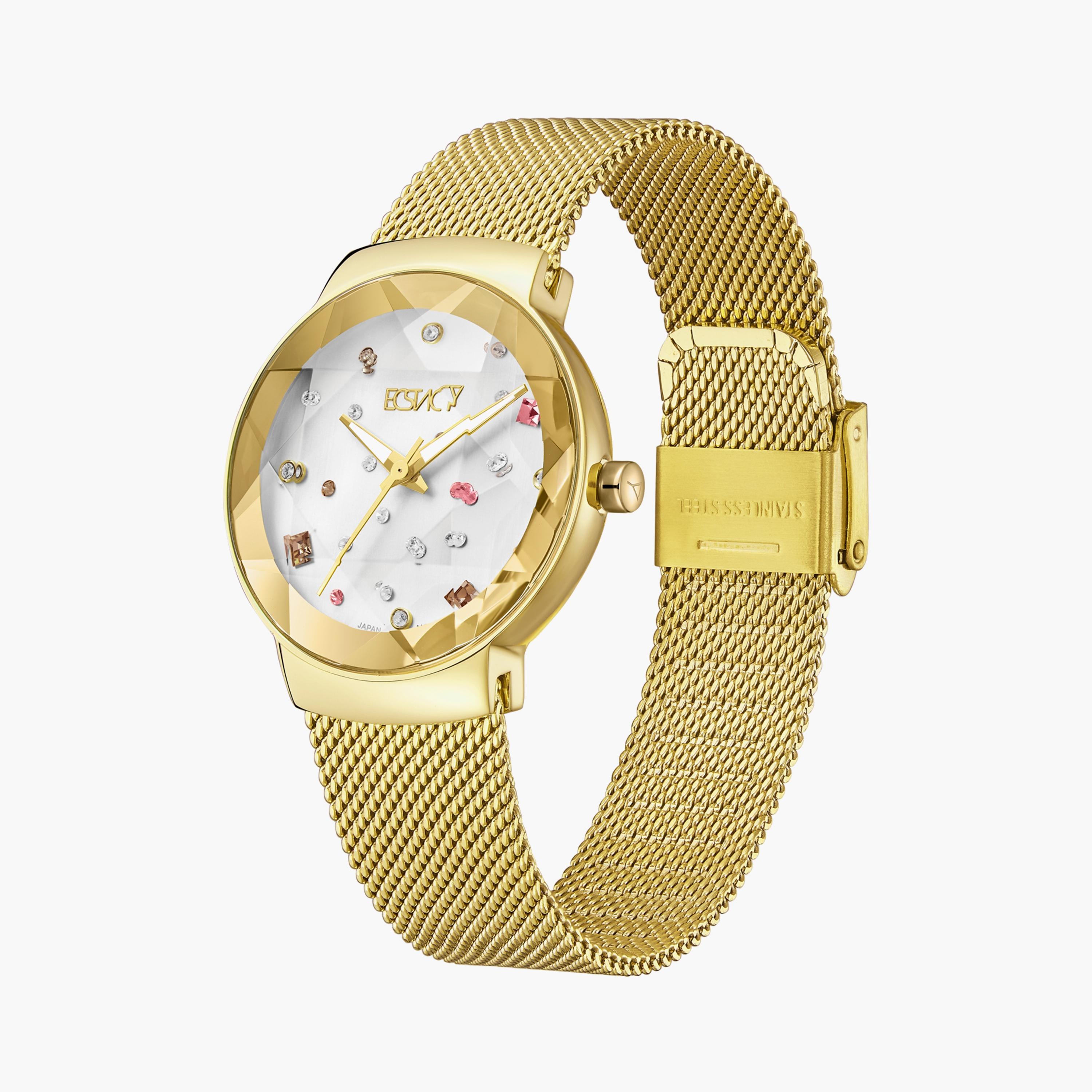 E23504-GMGS | ساعة إكستاسي ذو انالوج للنساء بسوار ذهبي مع ستانلس ستيل-women-watchesandjewellery-watches-image-2