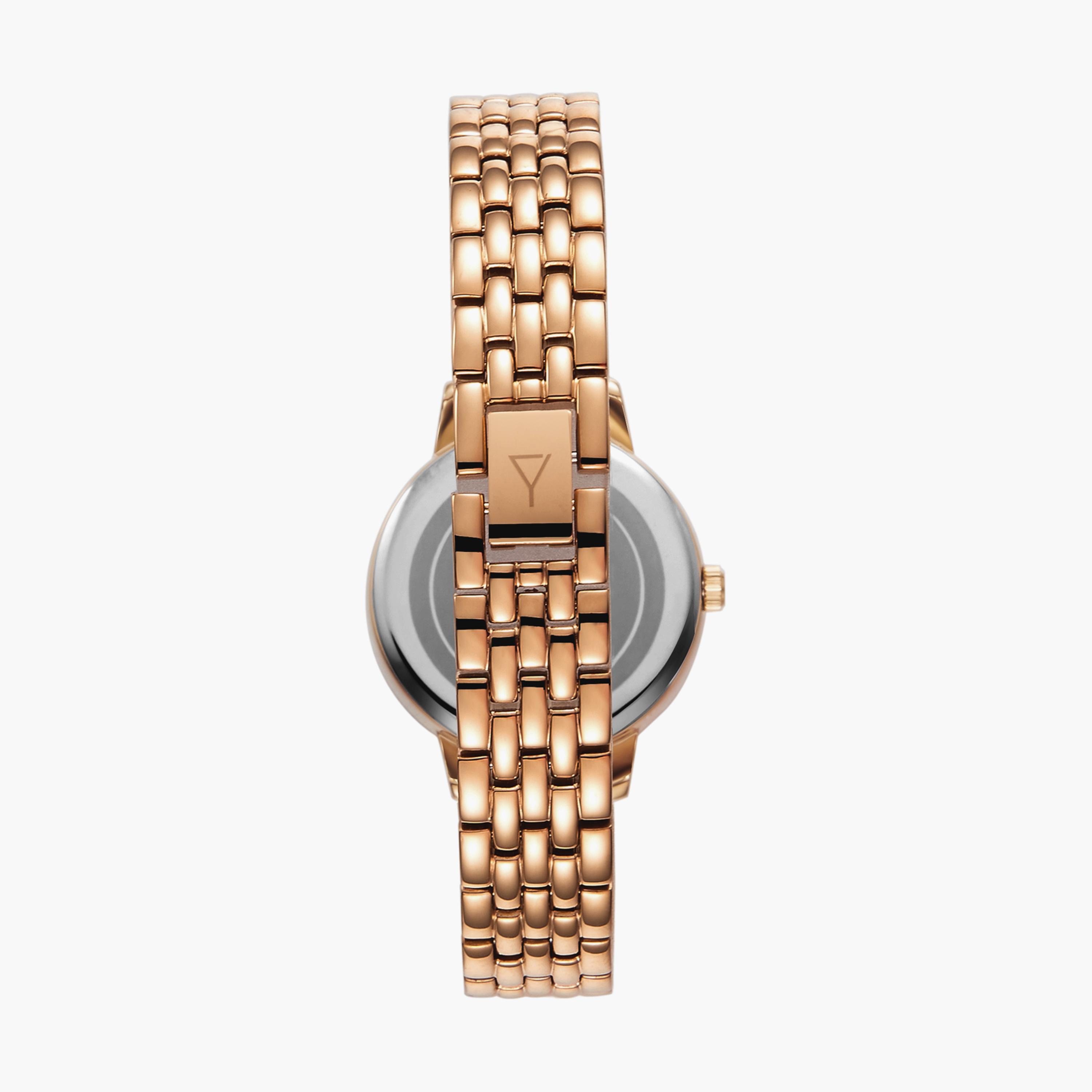 E23505-RBKK | ساعة إكستاسي ذو انالوج للنساء بسوار ذهبي وردي مع ستانلس ستيل-women-watchesandjewellery-watches-image-3