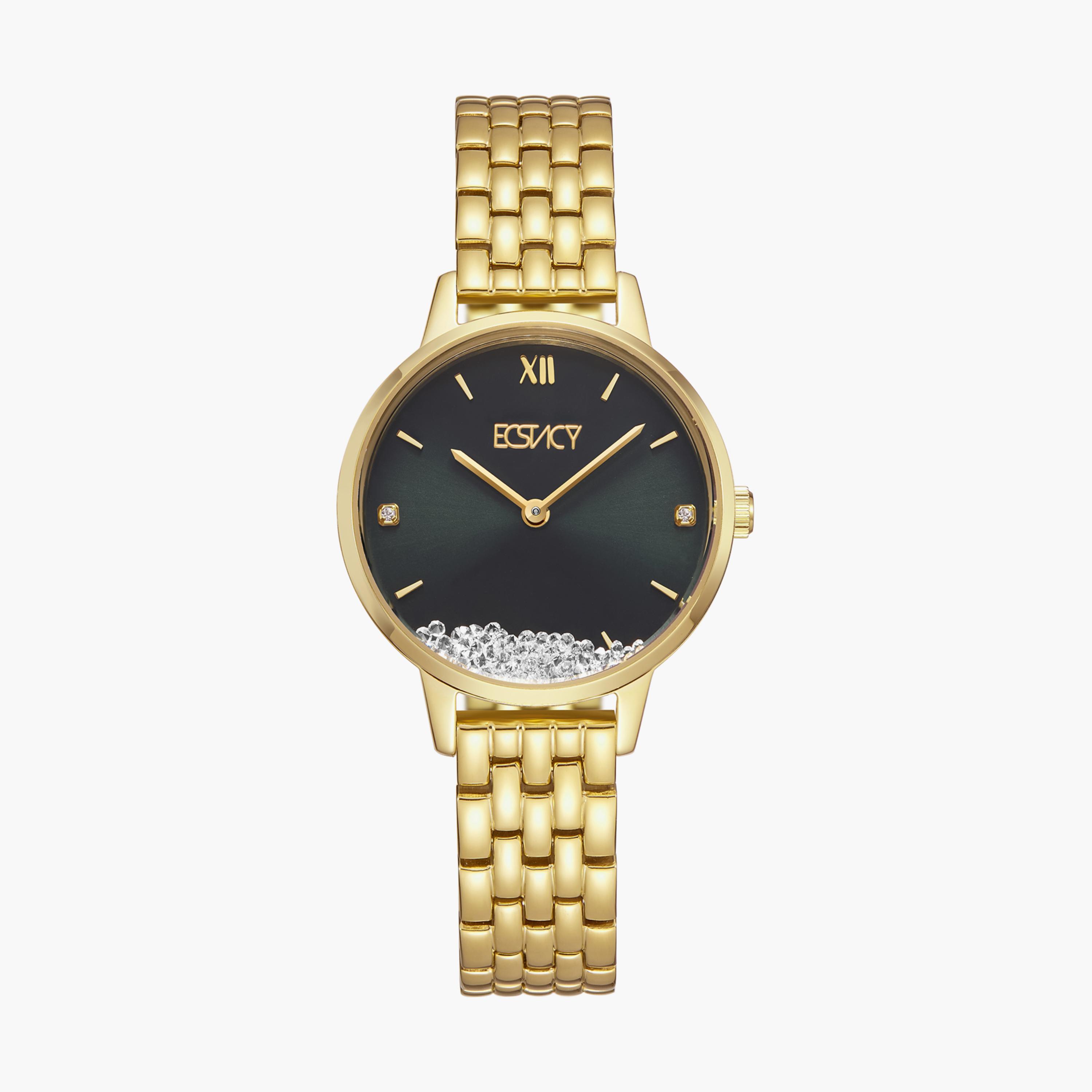 E23505-GBGG | ساعة إكستاسي ذو انالوج للنساء بسوار ذهبي مع ستانلس ستيل-women-watchesandjewellery-watches-image-1