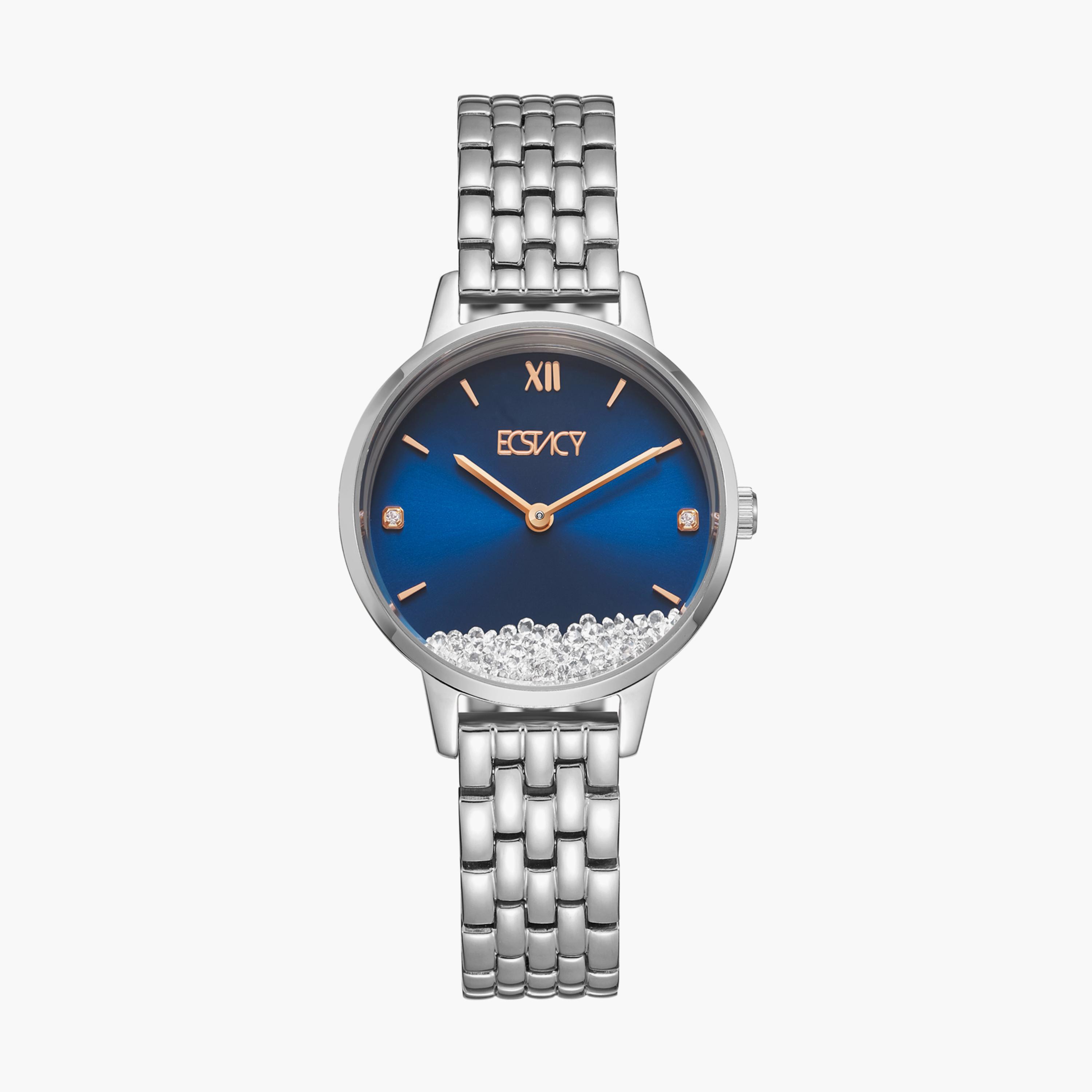 Ecstacy Women Silver Analog Stainless Steel Strap Watch | E23505-SBSL | 31 MM-women-watchesandjewellery-watches-image-1