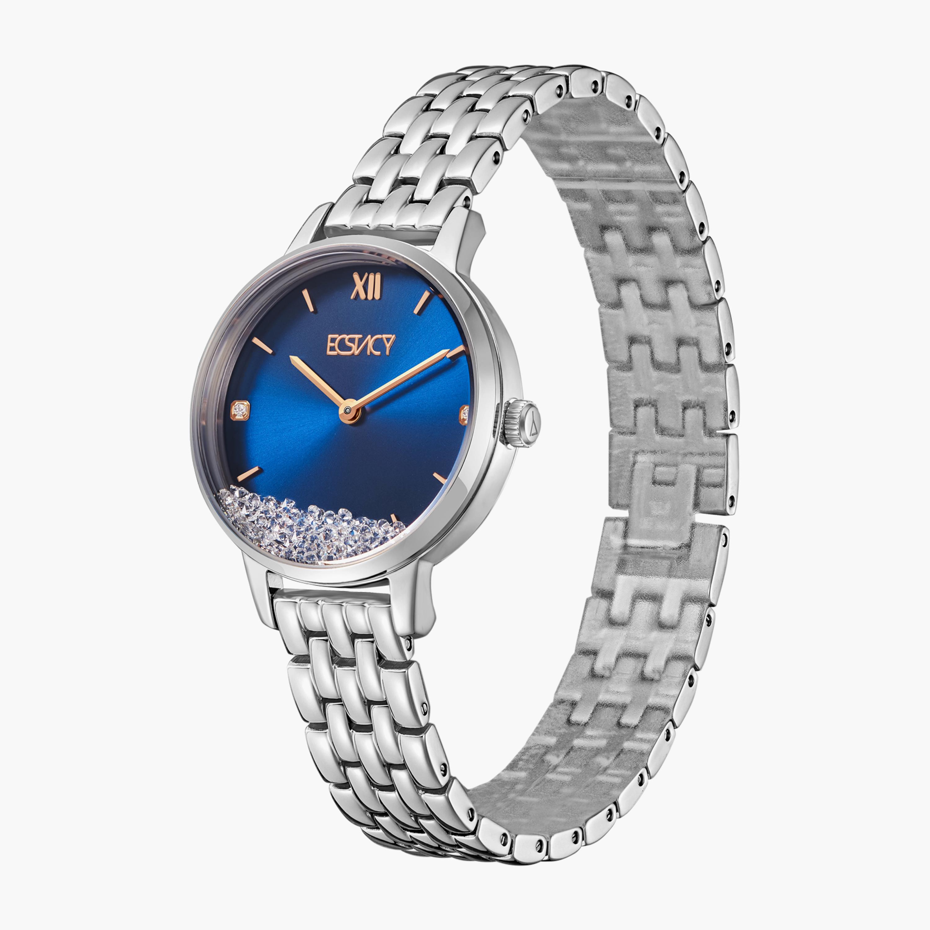 Ecstacy Women Silver Analog Stainless Steel Strap Watch | E23505-SBSL | 31 MM-women-watchesandjewellery-watches-image-2