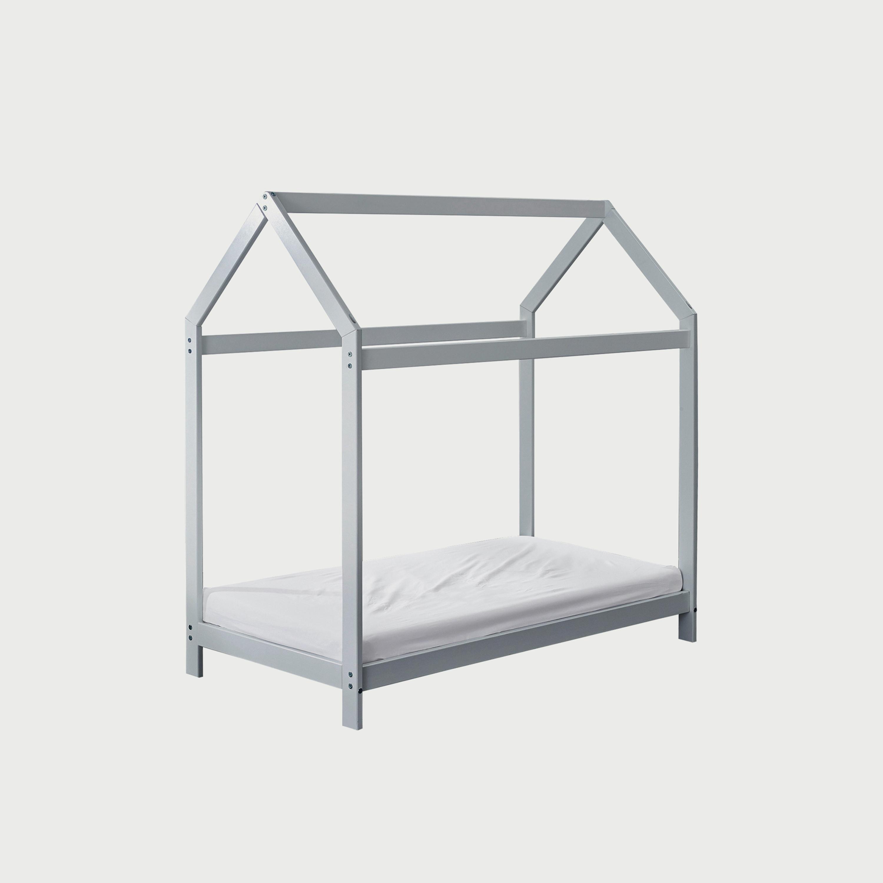 Kinder Valley Harper Toddler House Bed with Pocket Sprung Mattress, Grey-baby-nursery-toddlerbedding-image-1