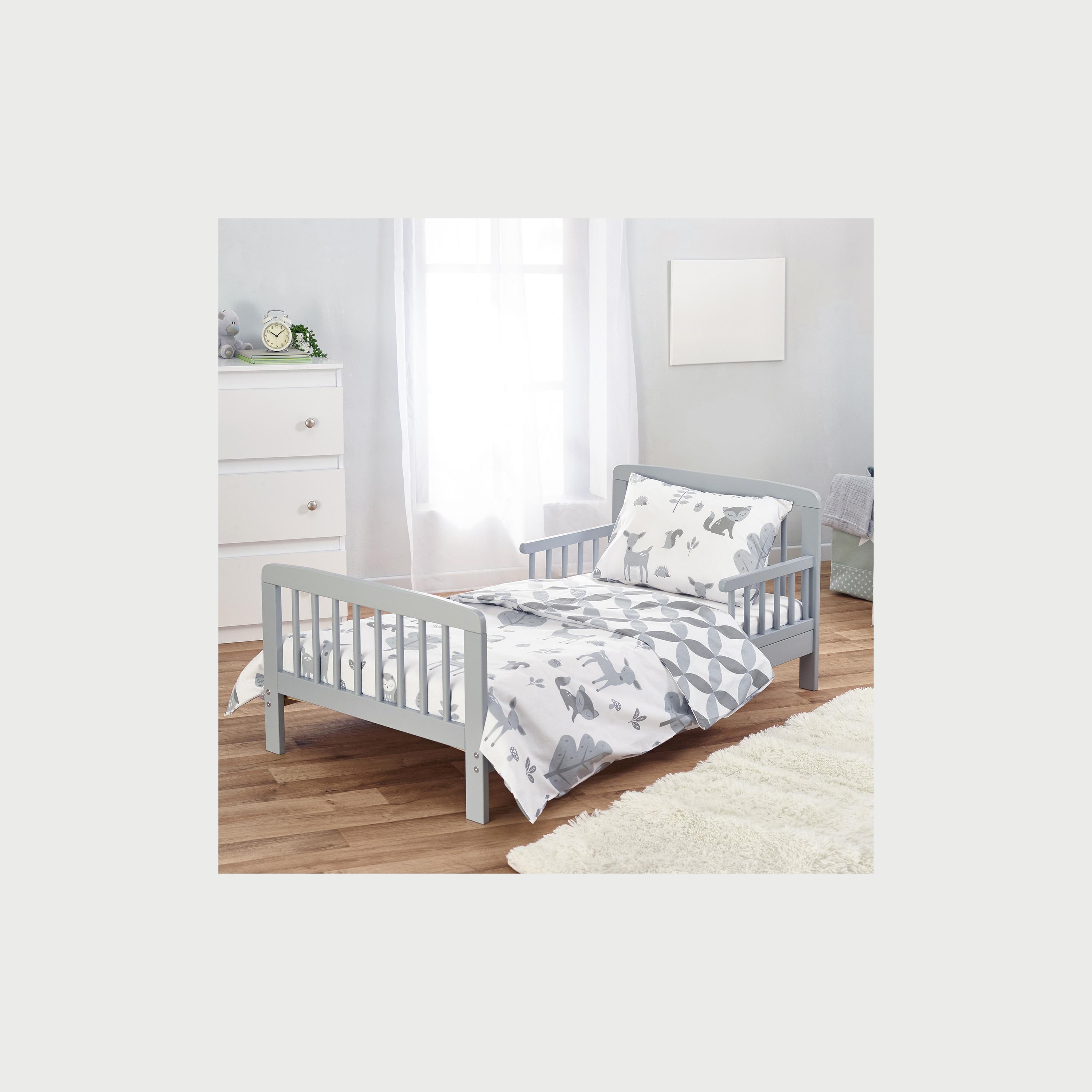 Kinder Valley 7-Piece Safari Friends Sydney Toddler Bed Bundle with Kinder Flow Mattress, Grey-baby-nursery-toddlerbedding-image-2