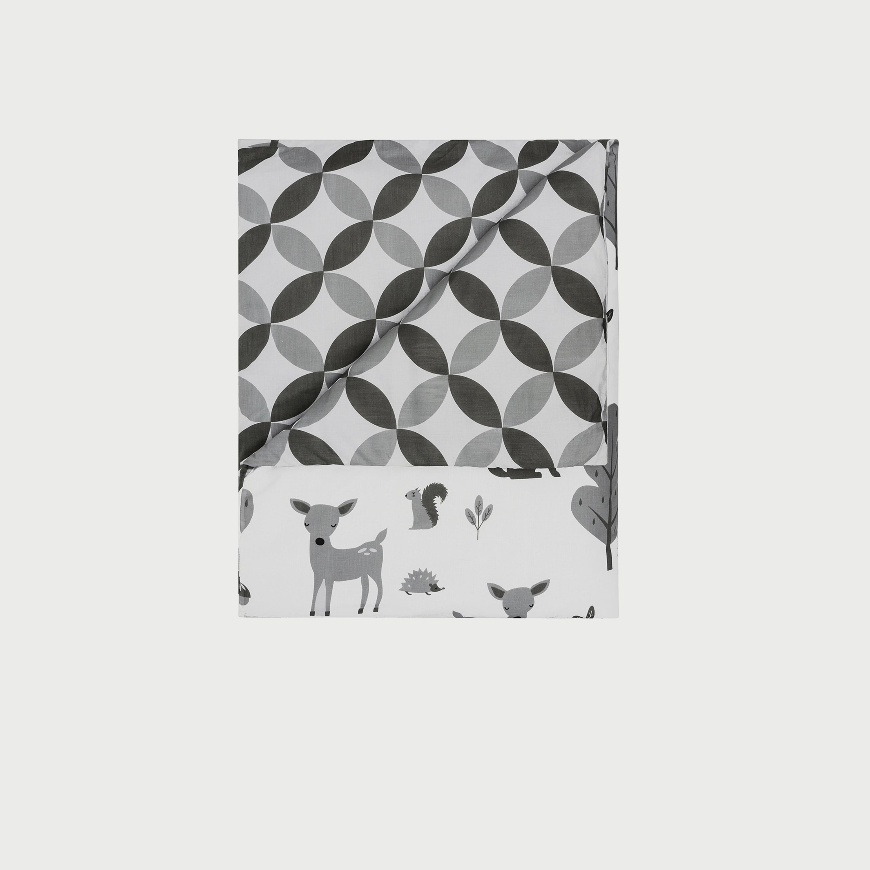 Kinder Valley 7-Piece Safari Friends Sydney Toddler Bed Bundle with Kinder Flow Mattress, Grey-baby-nursery-toddlerbedding-image-3