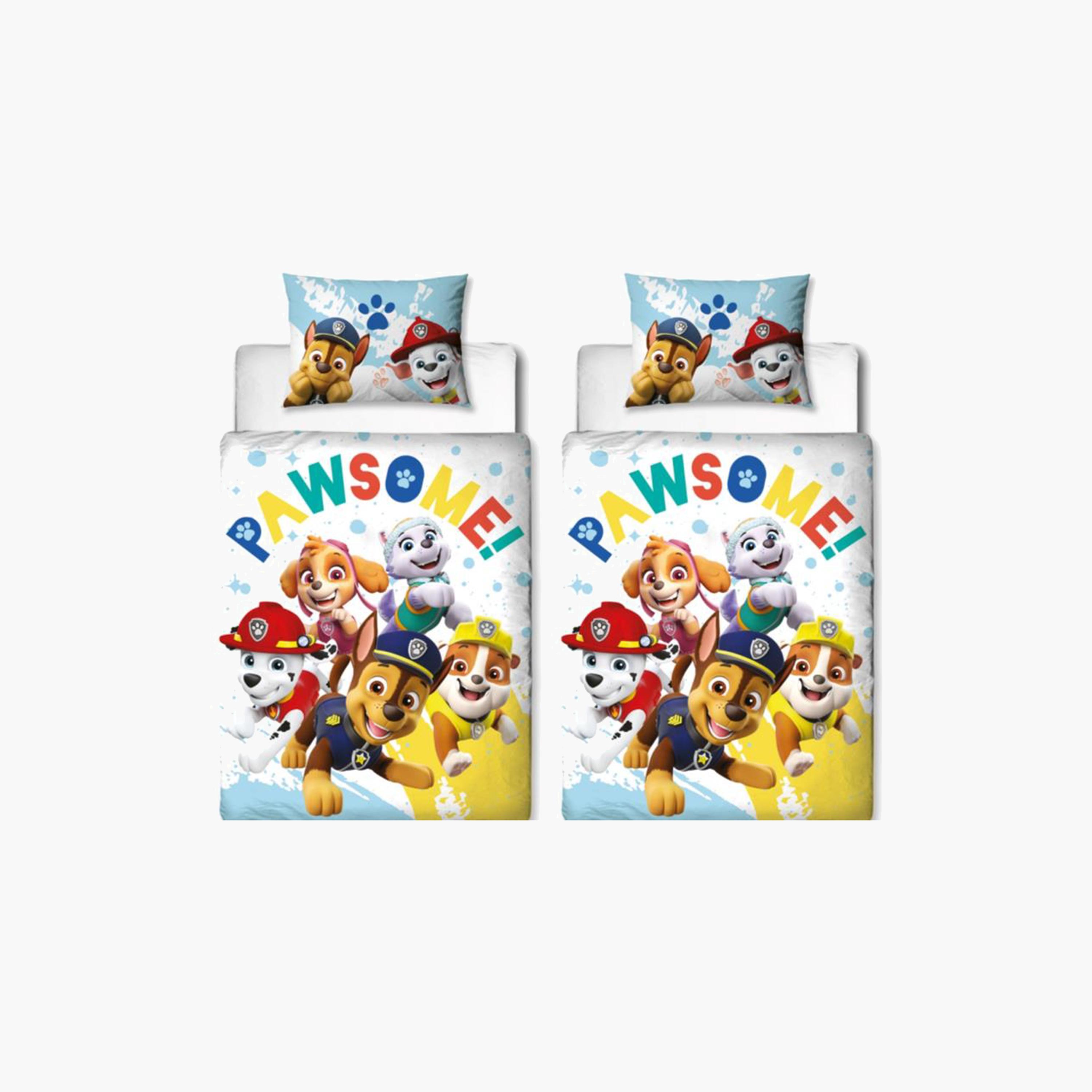Kinder Valley 7-Piece Paw Patrol Sydney Toddler Bed Bundle with Kinder Flow mattress, White-baby-nursery-babybedding-image-1