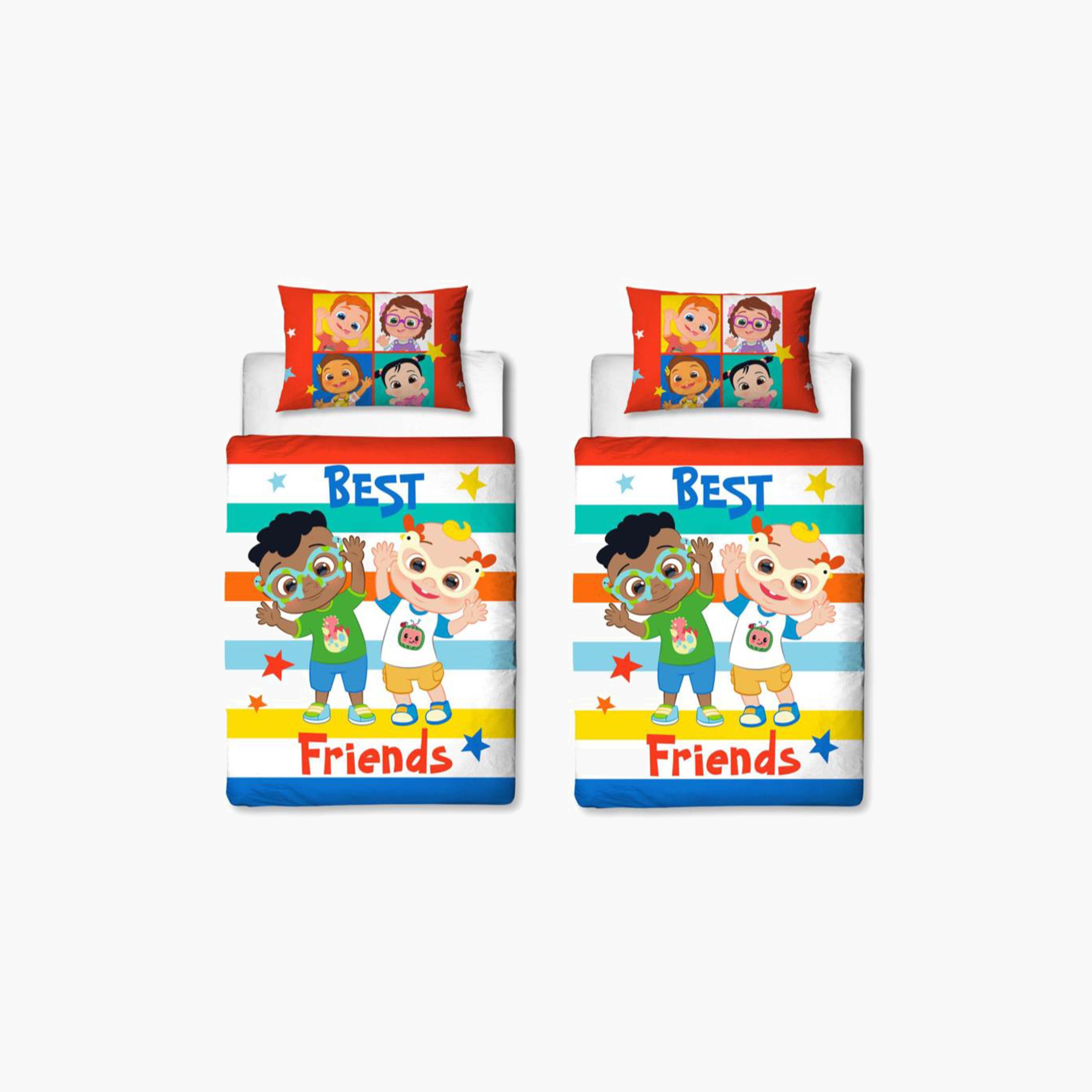 Kinder Valley 7-Piece Cocomelon Sydney Toddler Bed Bundle with Kinder Flow mattress, White-baby-nursery-toddlerbedding-image-2
