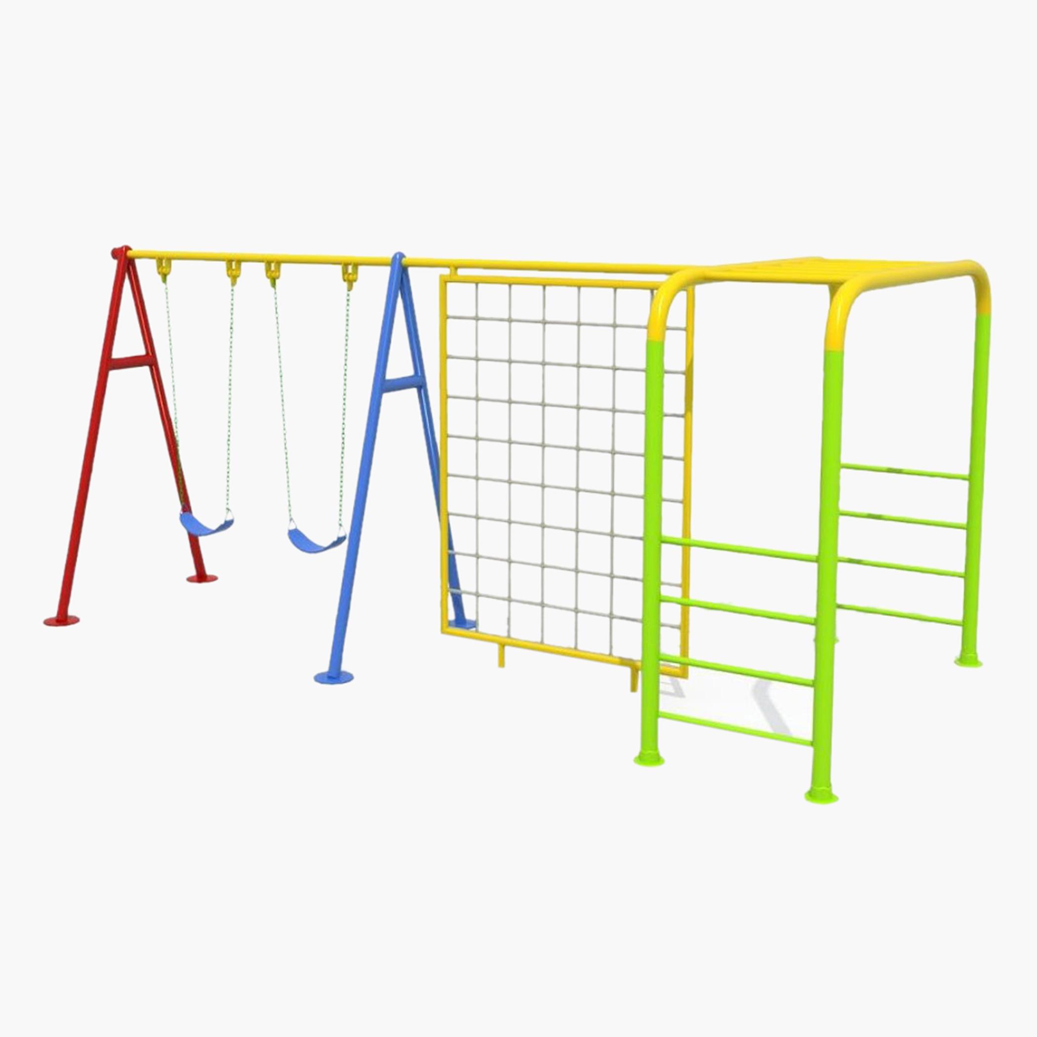 MYTS Monkey Climbing and Hanging Bars with Swing and Basketball Net