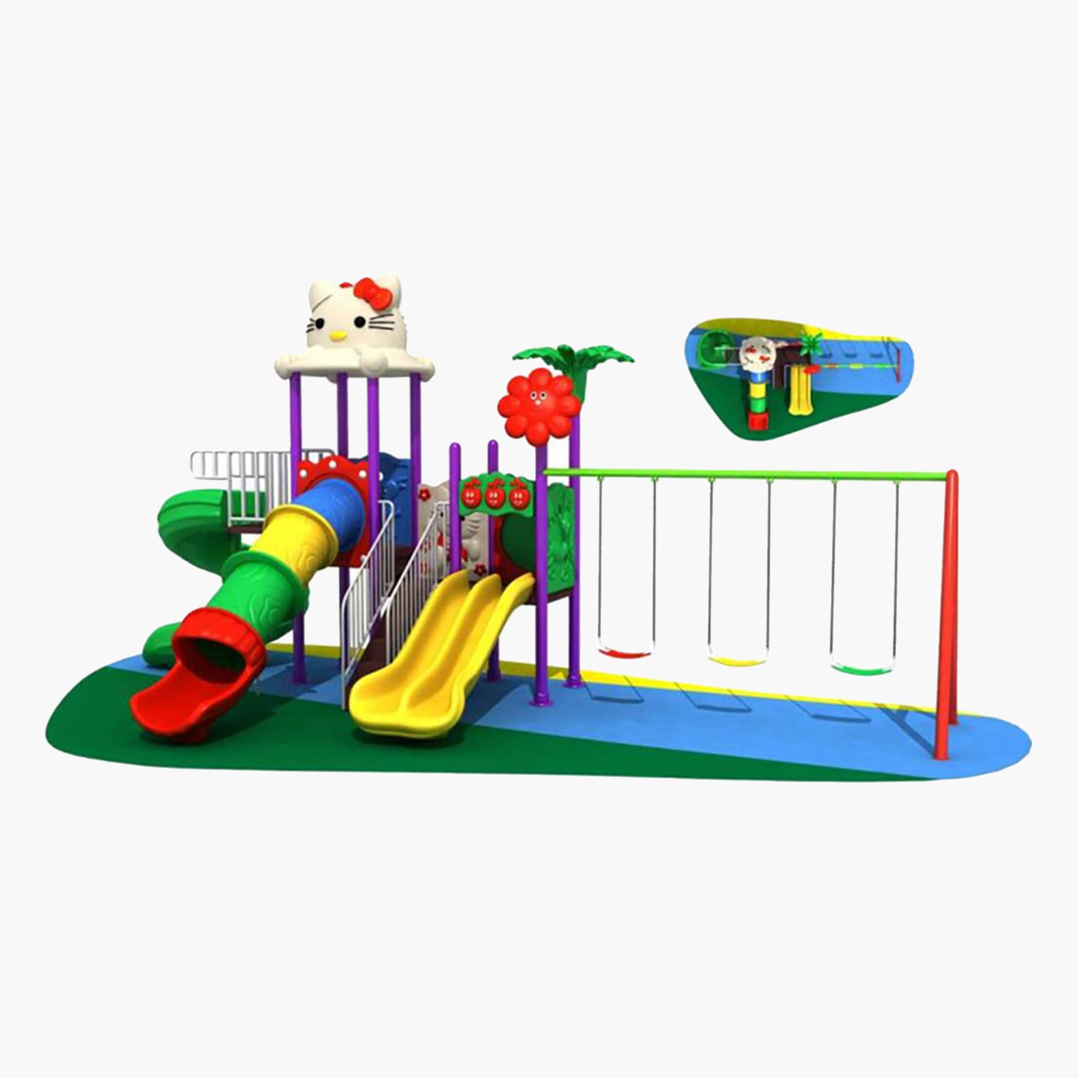 MYTS Mega Kitten Frame Swing and Dual Wavy Slides
