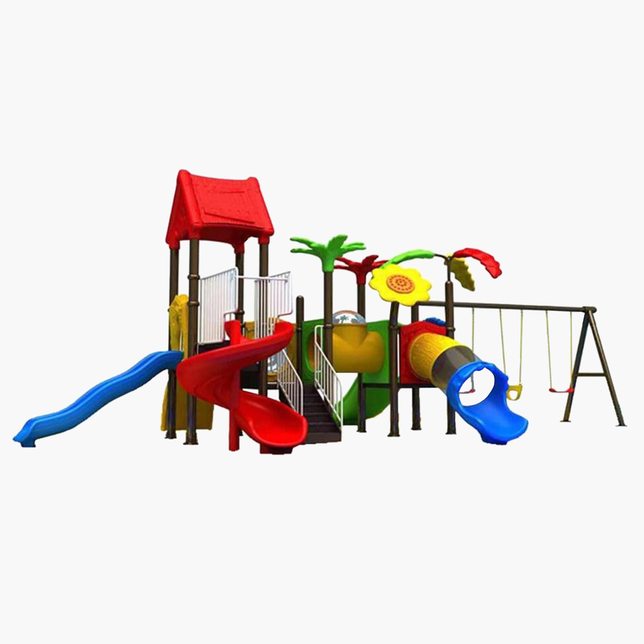 MYTS Mega Kids' Adventure Flower Top Playset with Swings and Slide