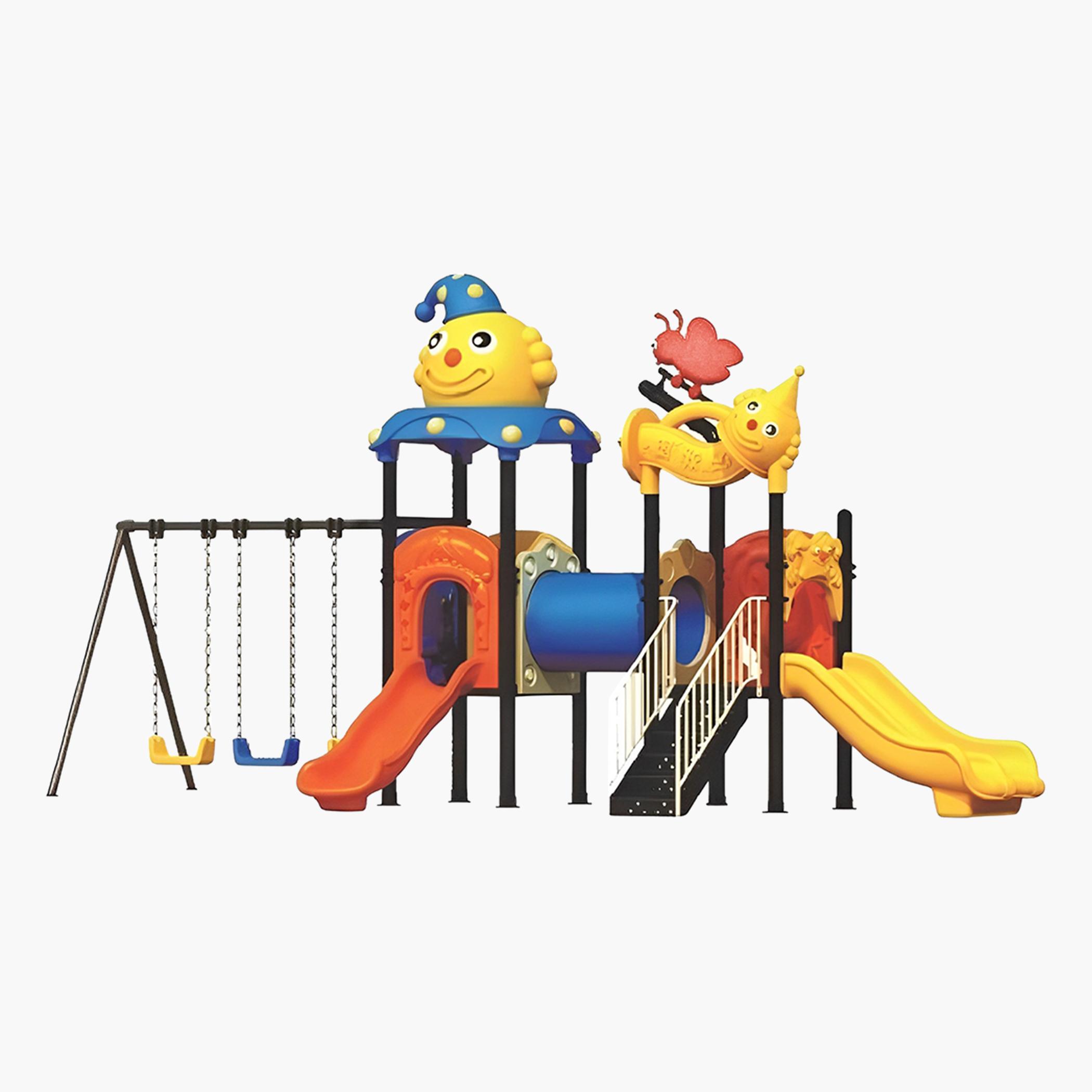 MYTS Kids' Outdoor Circus Top All-in-One Swings and Slide Playcentre with Crawl Loop