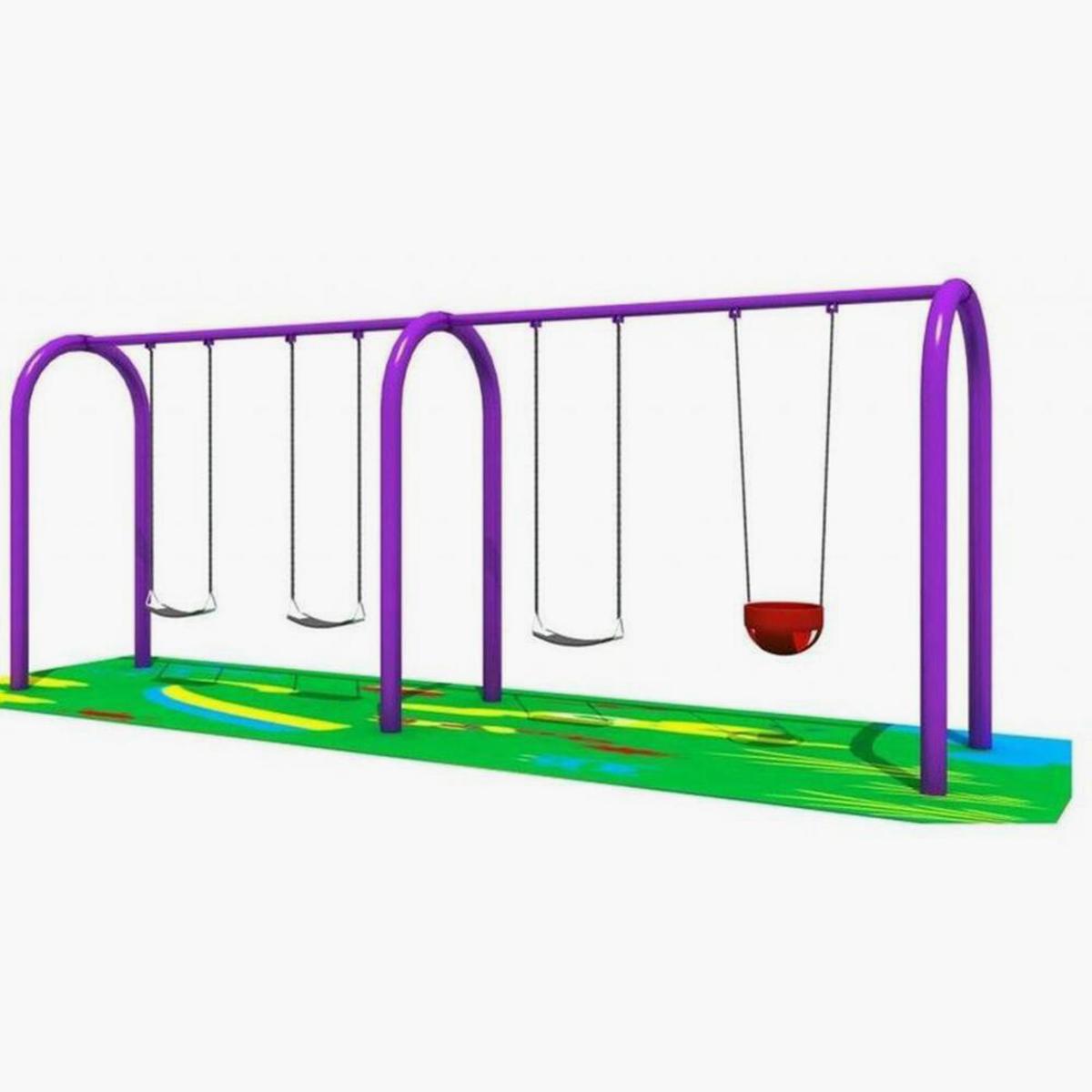 MYTS Kids' 4-Seater Spring Swing Set