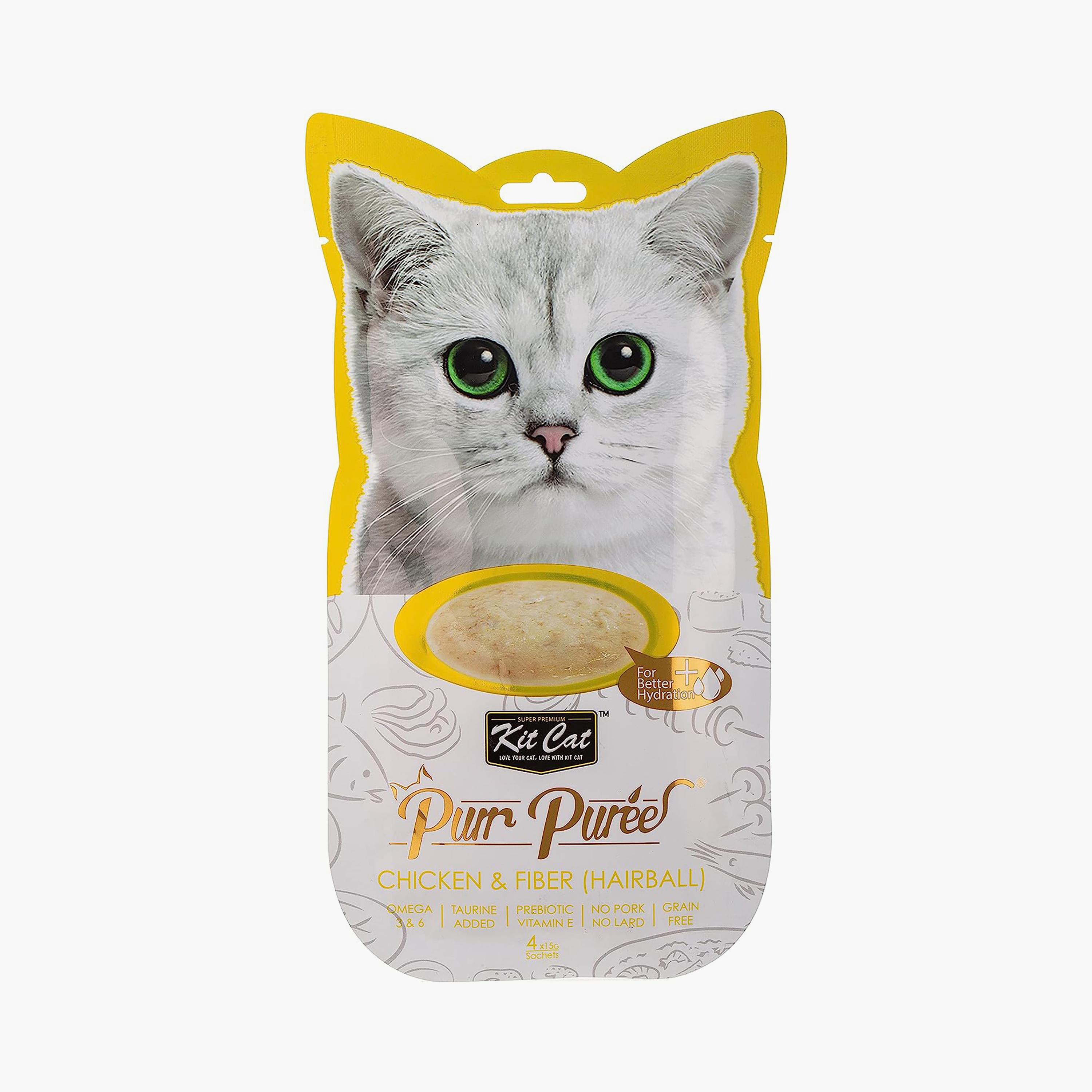 Wet cat store food with fiber