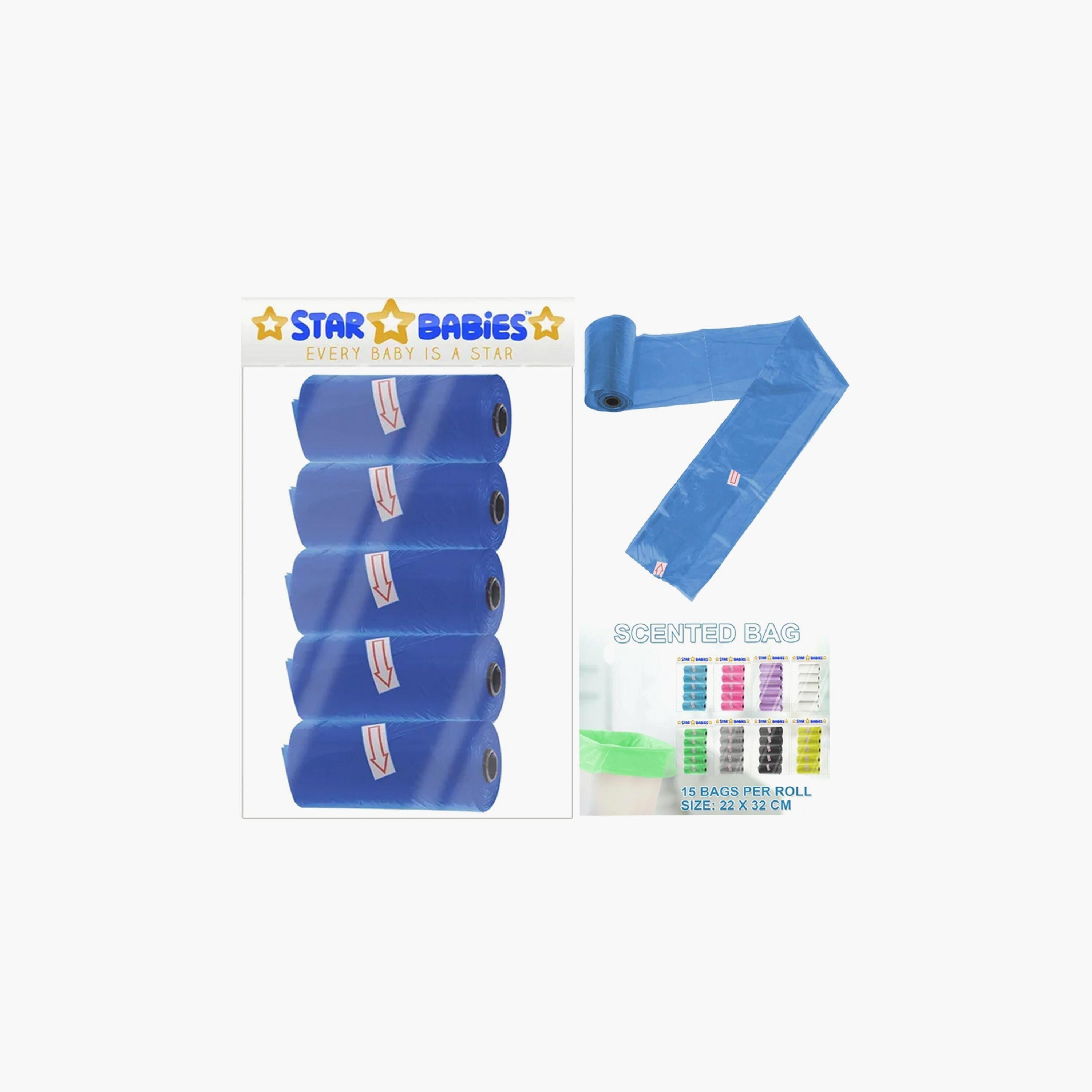 مجموعة من 5 أكياس معطرة من ستار بيبيز مع حزمة مناشف للاستعمال مرة واحدة 3 قطع-baby-bathandcare-towels-image-4