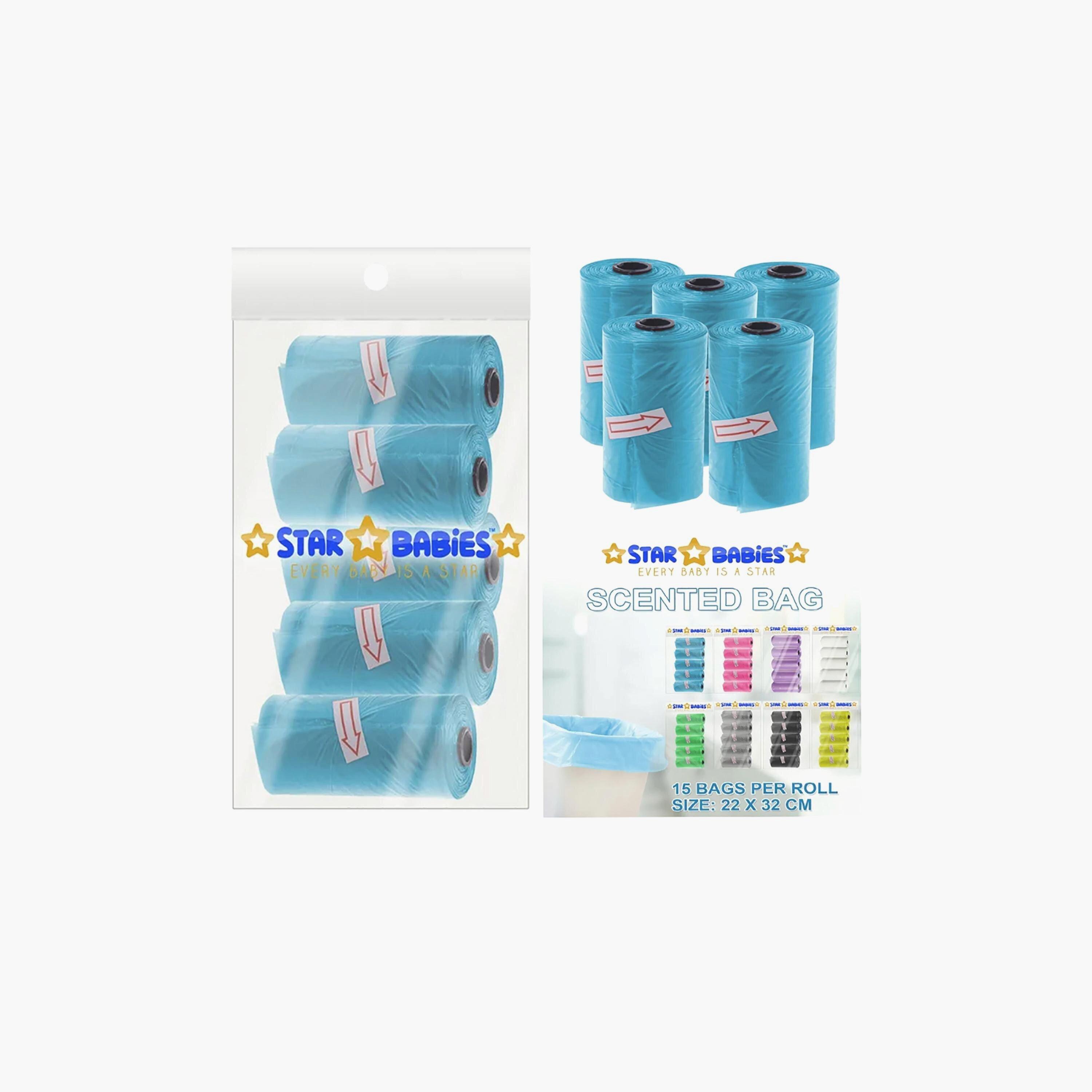 مجموعة من 5 أكياس معطرة من ستار بيبيز مع حزمة مناشف للاستعمال مرة واحدة 3 قطع-baby-bathandcare-towels-image-4