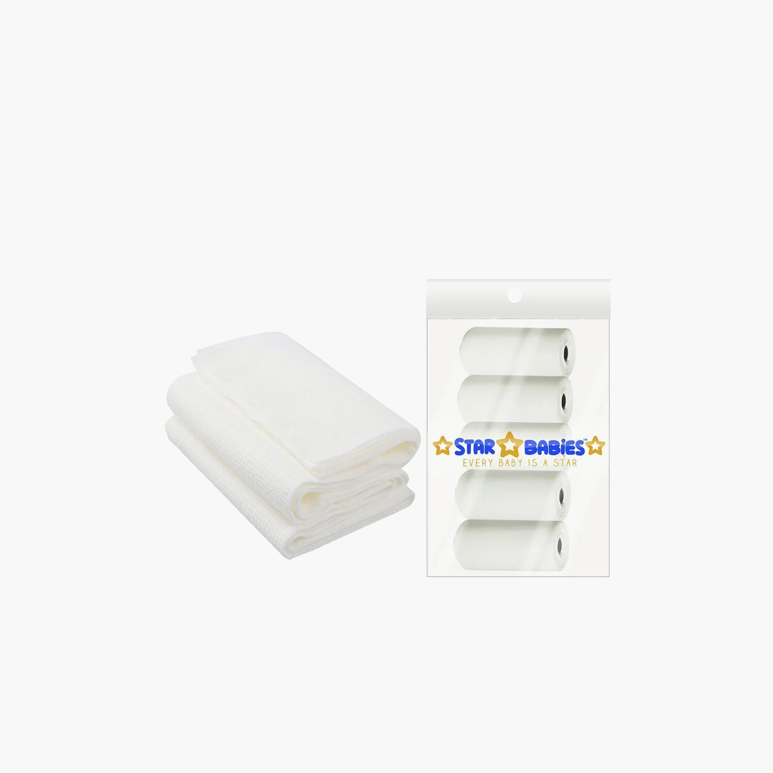 مجموعة من 5 أكياس معطرة من ستار بيبيز مع حزمة مناشف للاستعمال مرة واحدة 3 قطع-baby-bathandcare-towels-image-1