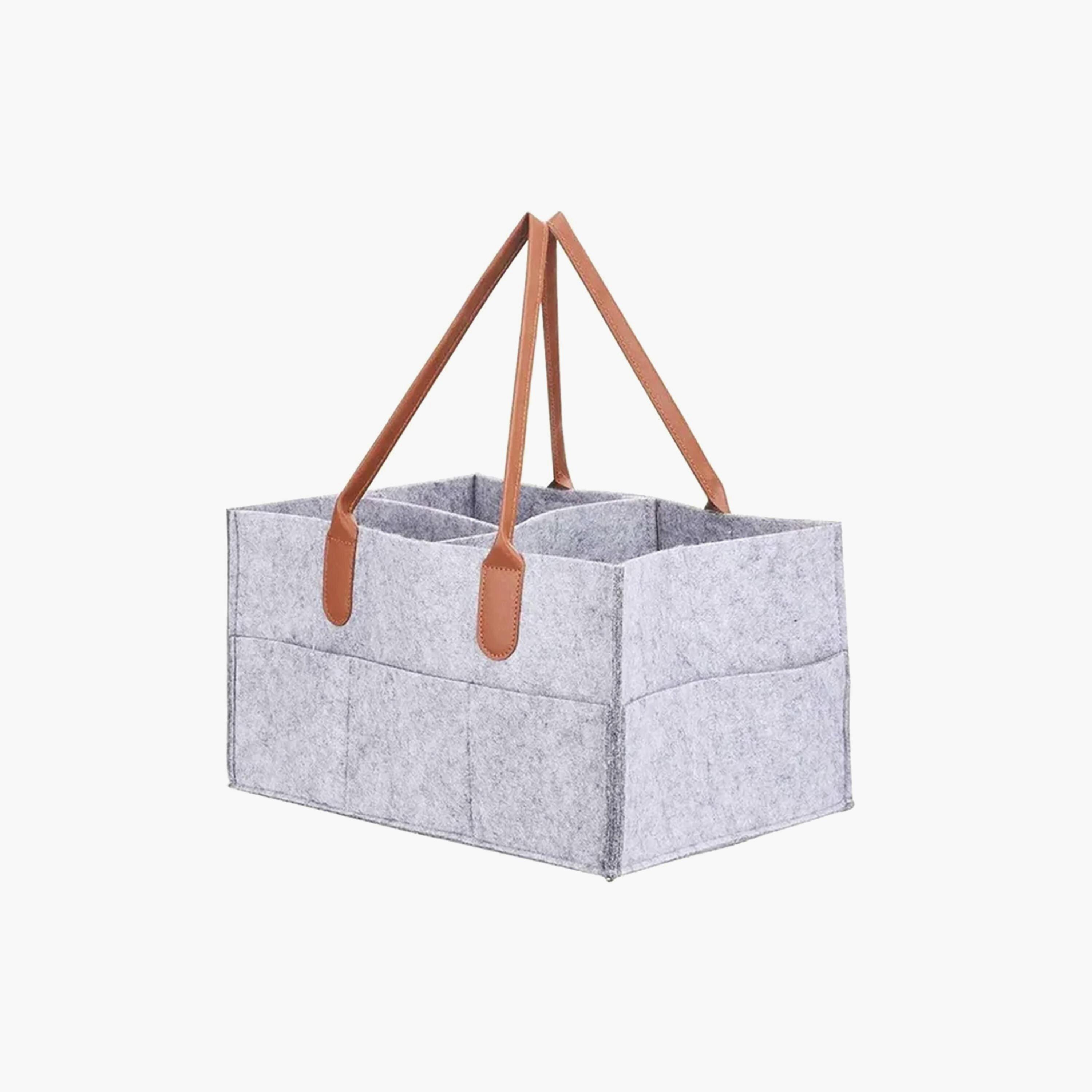 Star Babies 2-Piece Diaper Bag Caddy, Grey/Green-baby-gear-diaperbags-image-4