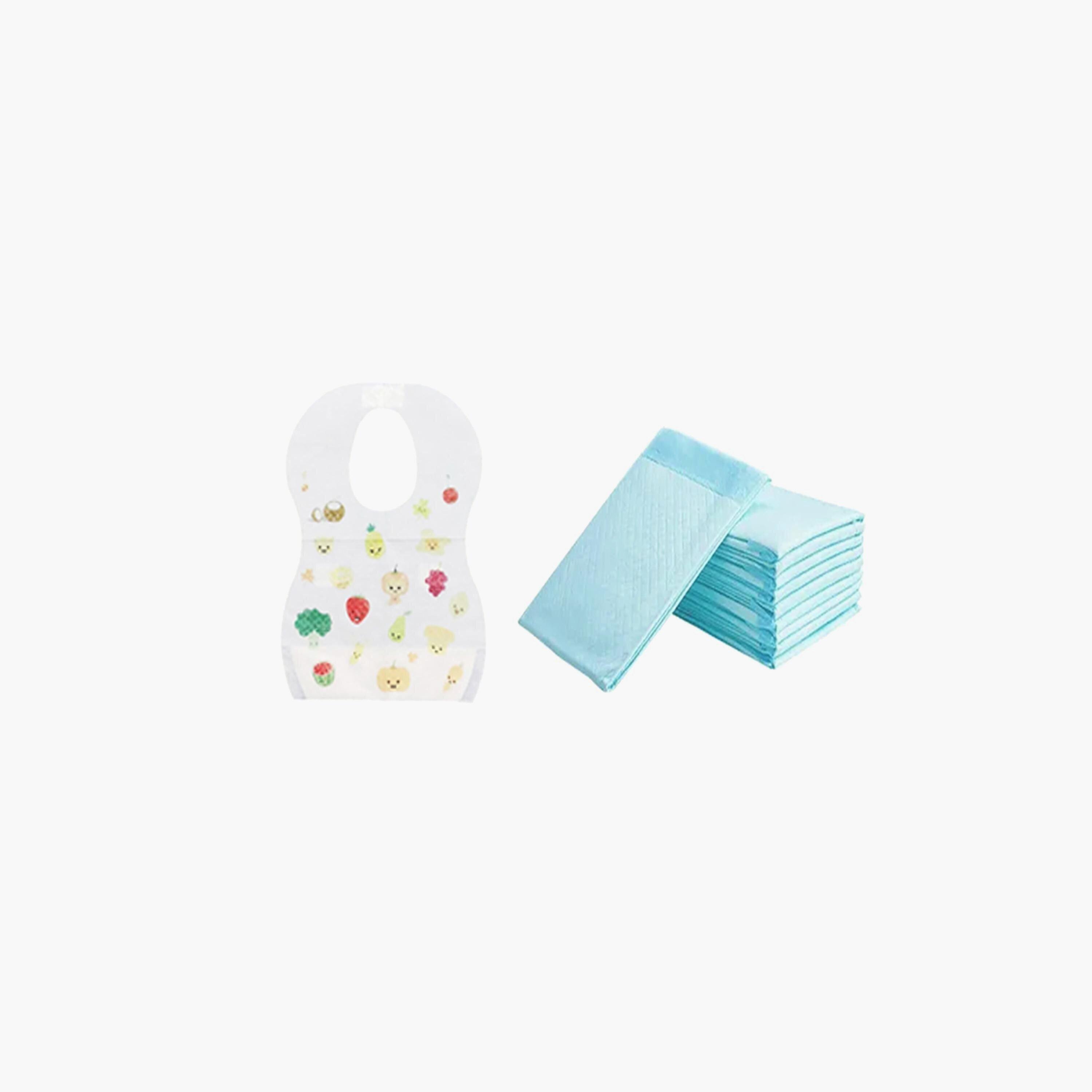 Star Babies 20-Piece Disposable Changing Mats with 10-Piece Disposable Bibs Bundle-baby-diapering-changingmats-image-1