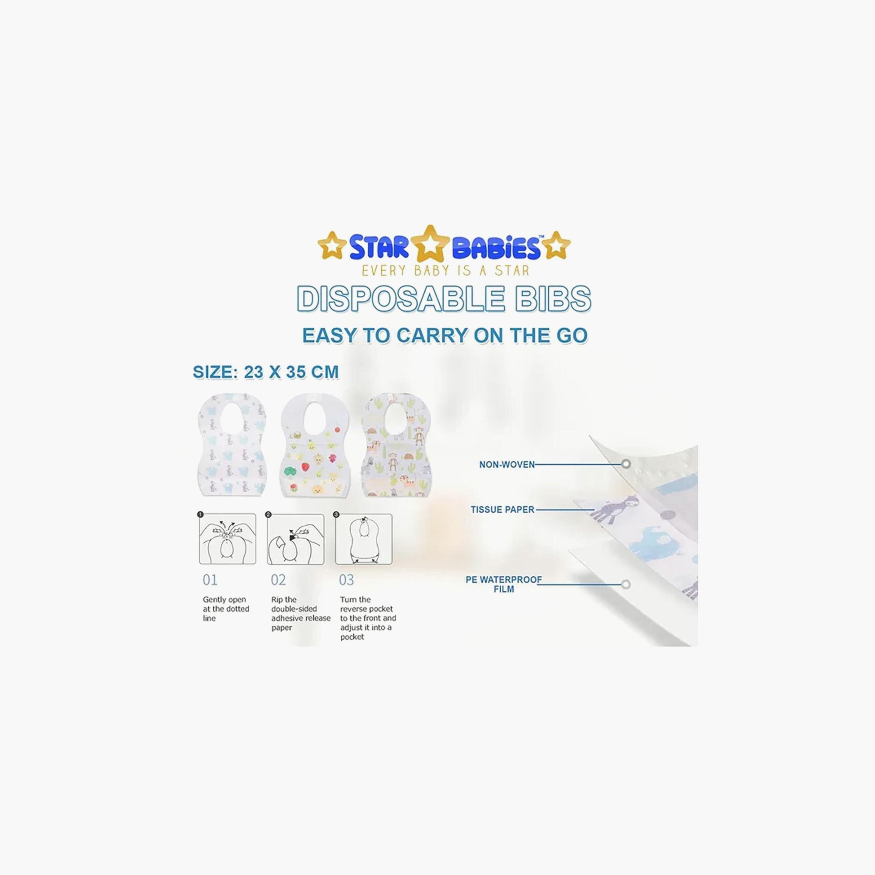Star Babies 20-Piece Disposable Changing Mats with 10-Piece Disposable Bibs Bundle-baby-diapering-changingmats-image-4