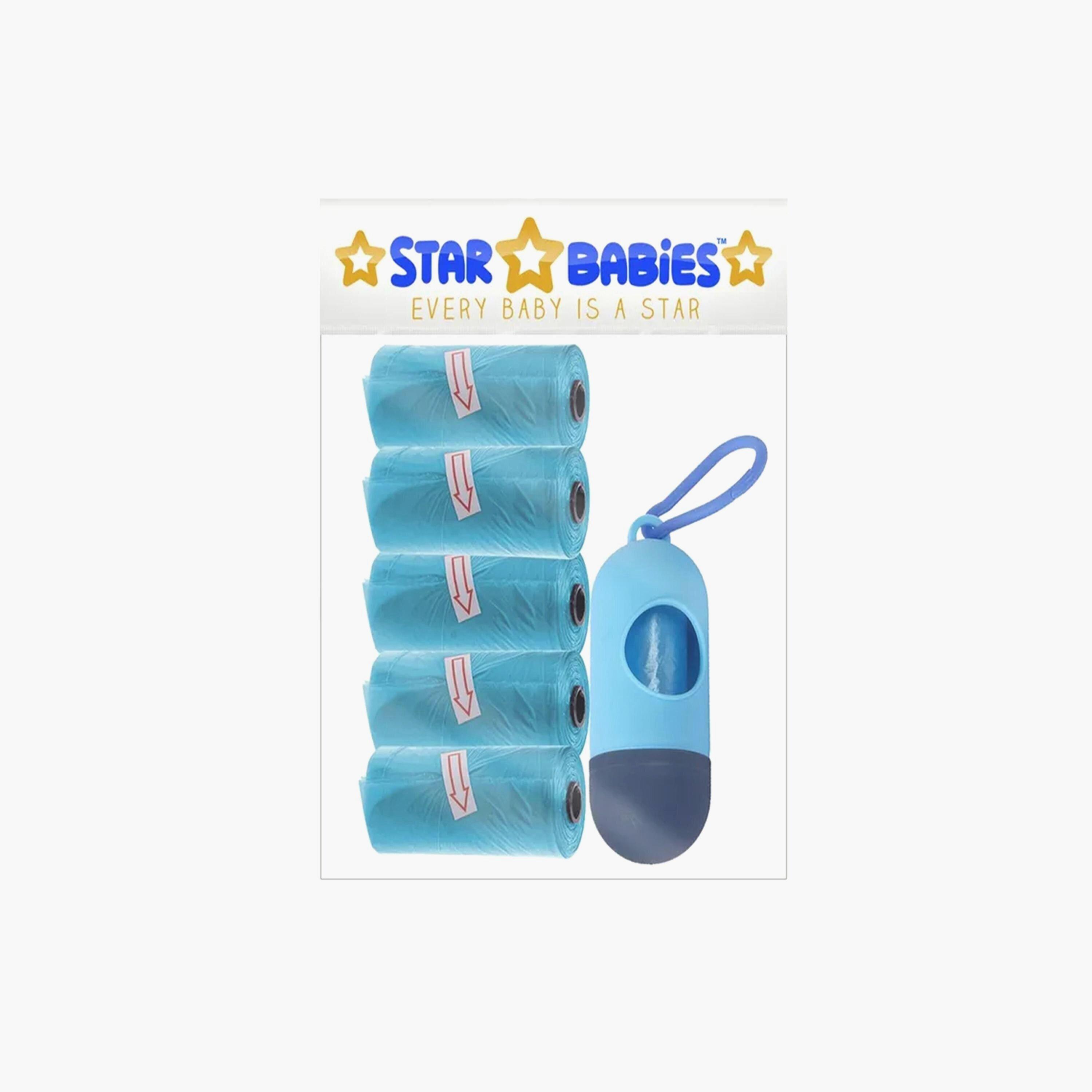 Star Babies Diaper Caddy, Pack of 5 Scented Bags and Dispenser with 5-Piece Disposable Bibs - Buy 2 Get 1 Free-baby-feeding-bibs-image-4