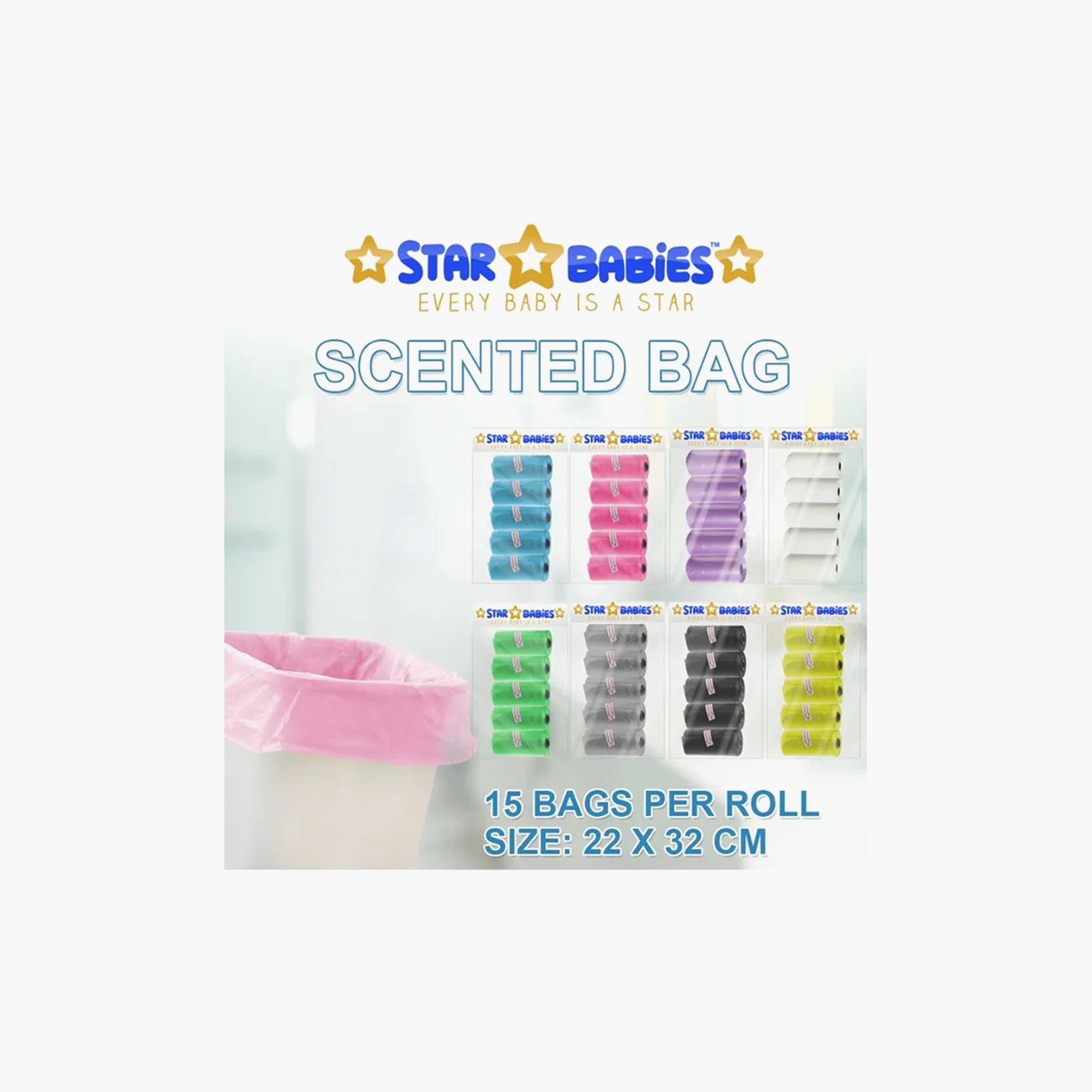 Star Babies 80-Piece Disposable Changing Mats, 70-Piece Disposable Bibs with Pack of 10 Scented Bags and Dispenser Bundle-baby-feeding-bibs-image-5