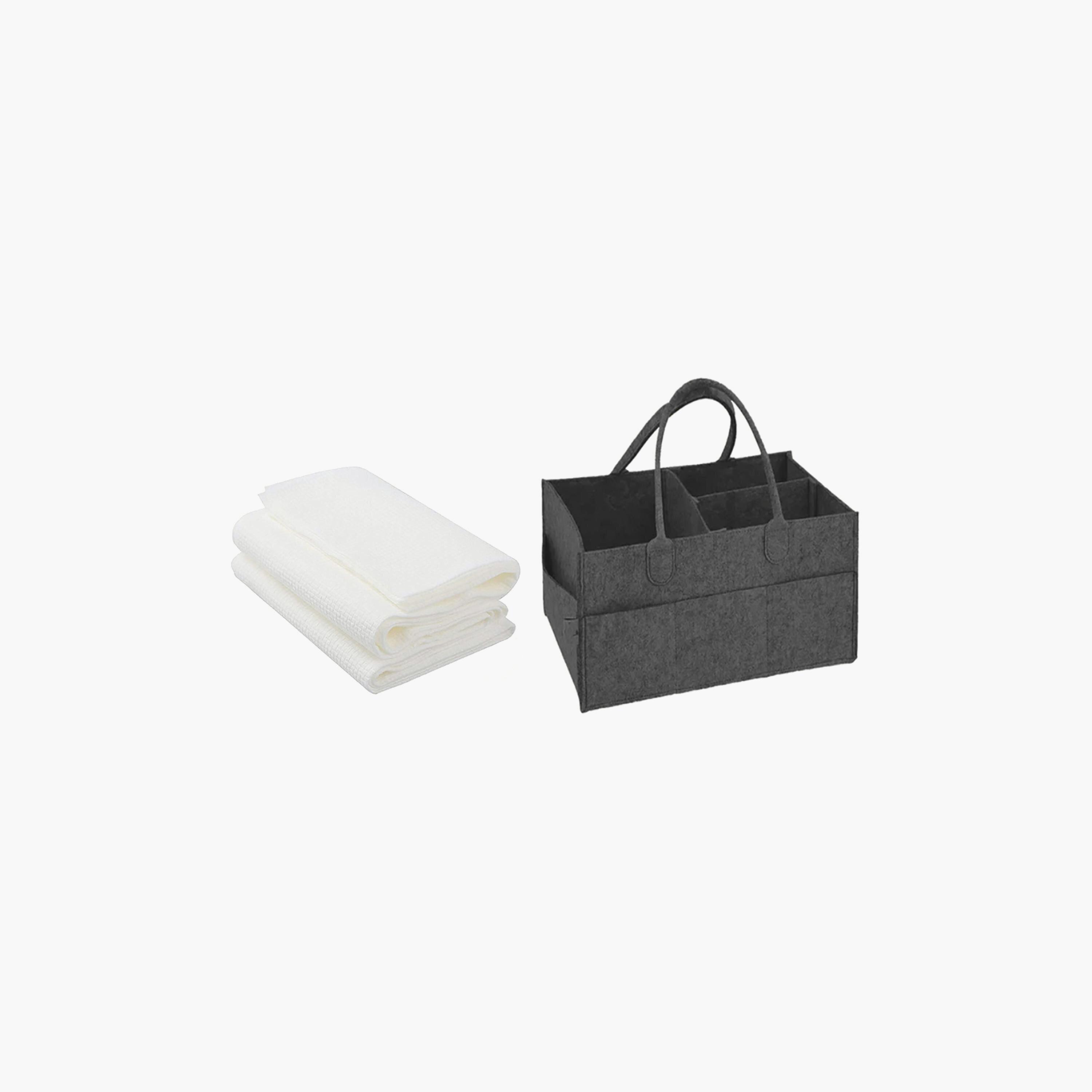 منظم حفاضات من ستار بيبيز مع حزمة مناشف للاستعمال مرة واحدة 3 قطع -baby-bathandcare-towels-image-1