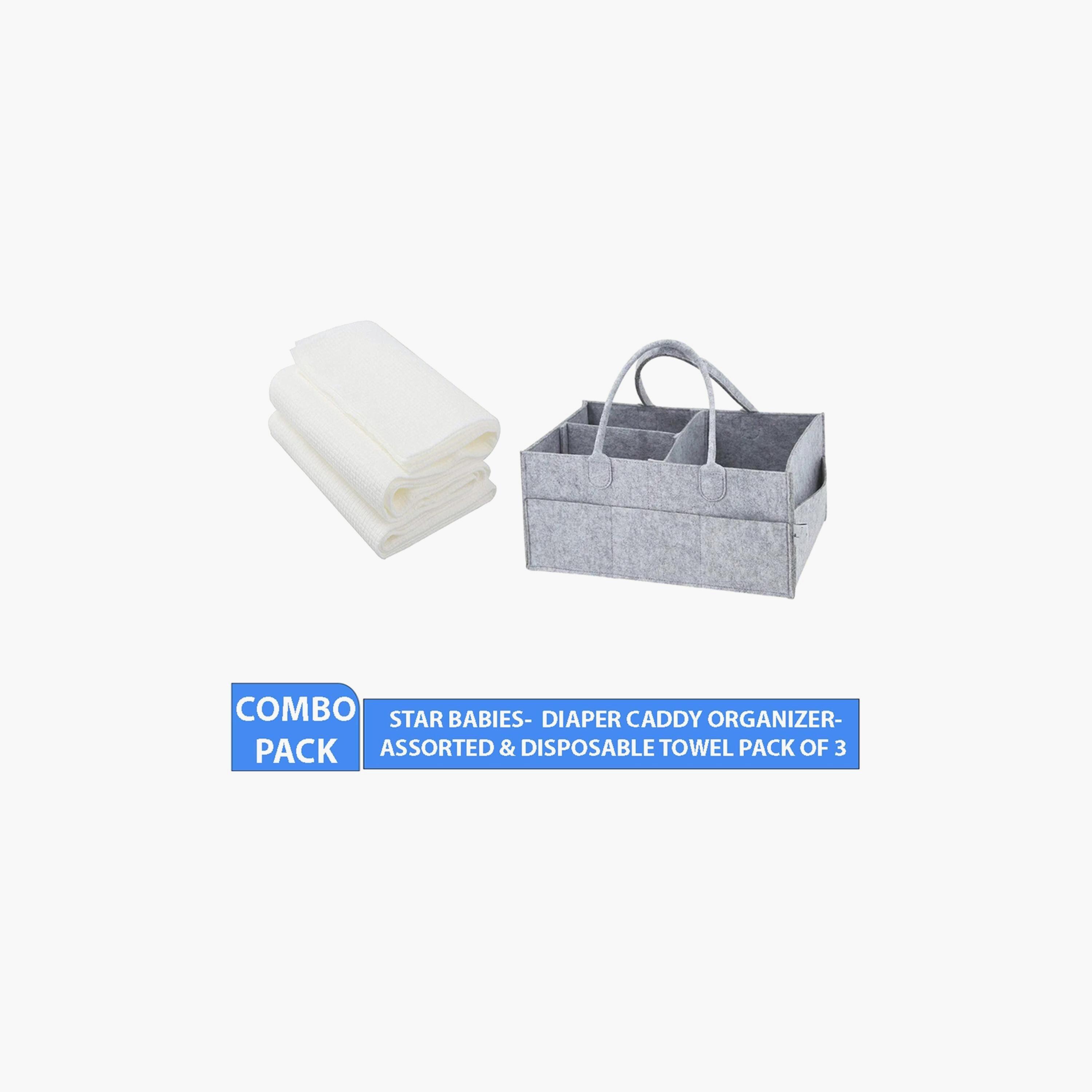Star Babies Diaper Caddy with 3-Piece Disposable Towels Bundle-baby-diapering-diaperbags-image-2