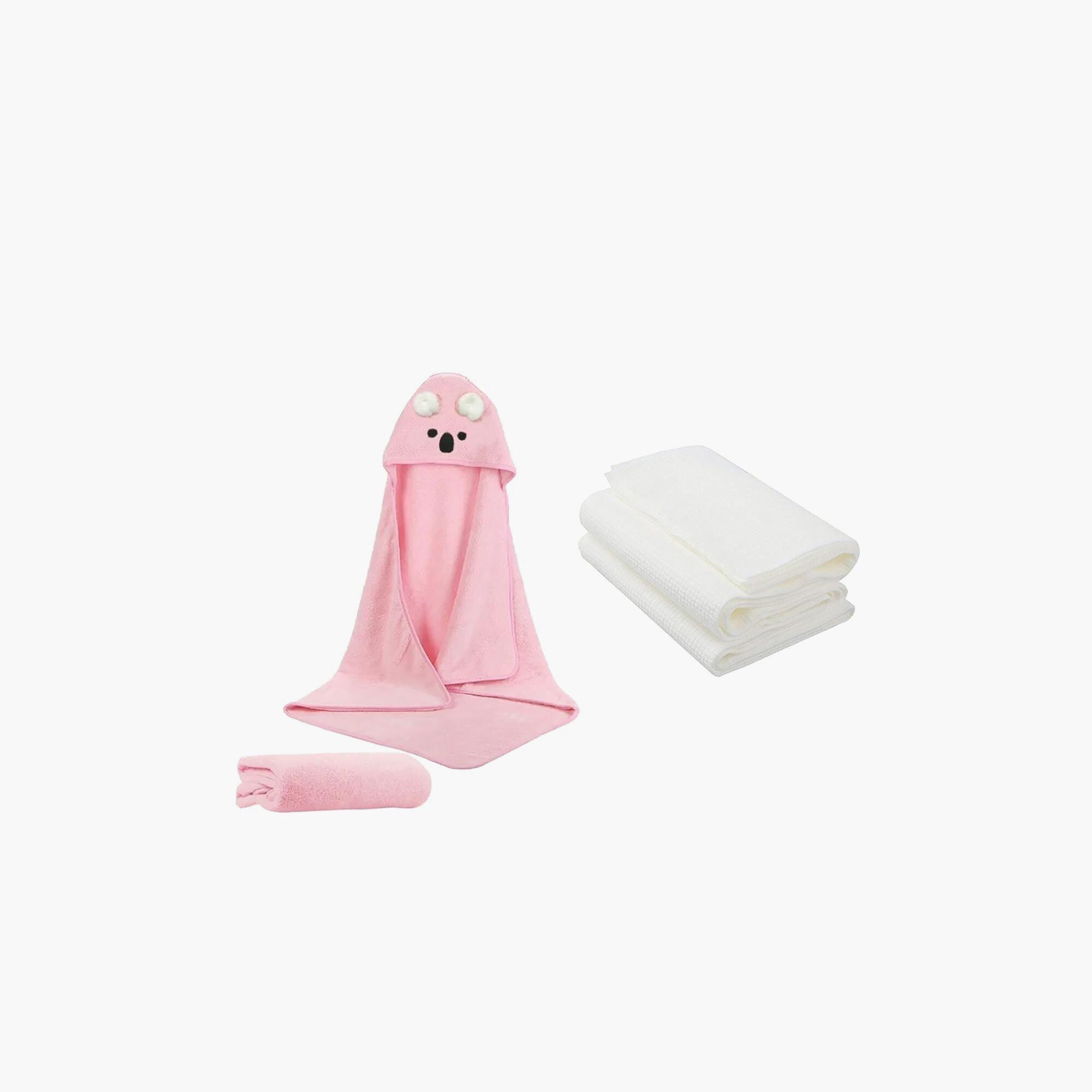 Star Babies Microfiber Hooded Towel with 3-Piece Disposable Towels Bundle-baby-bathandcare-towels-image-1