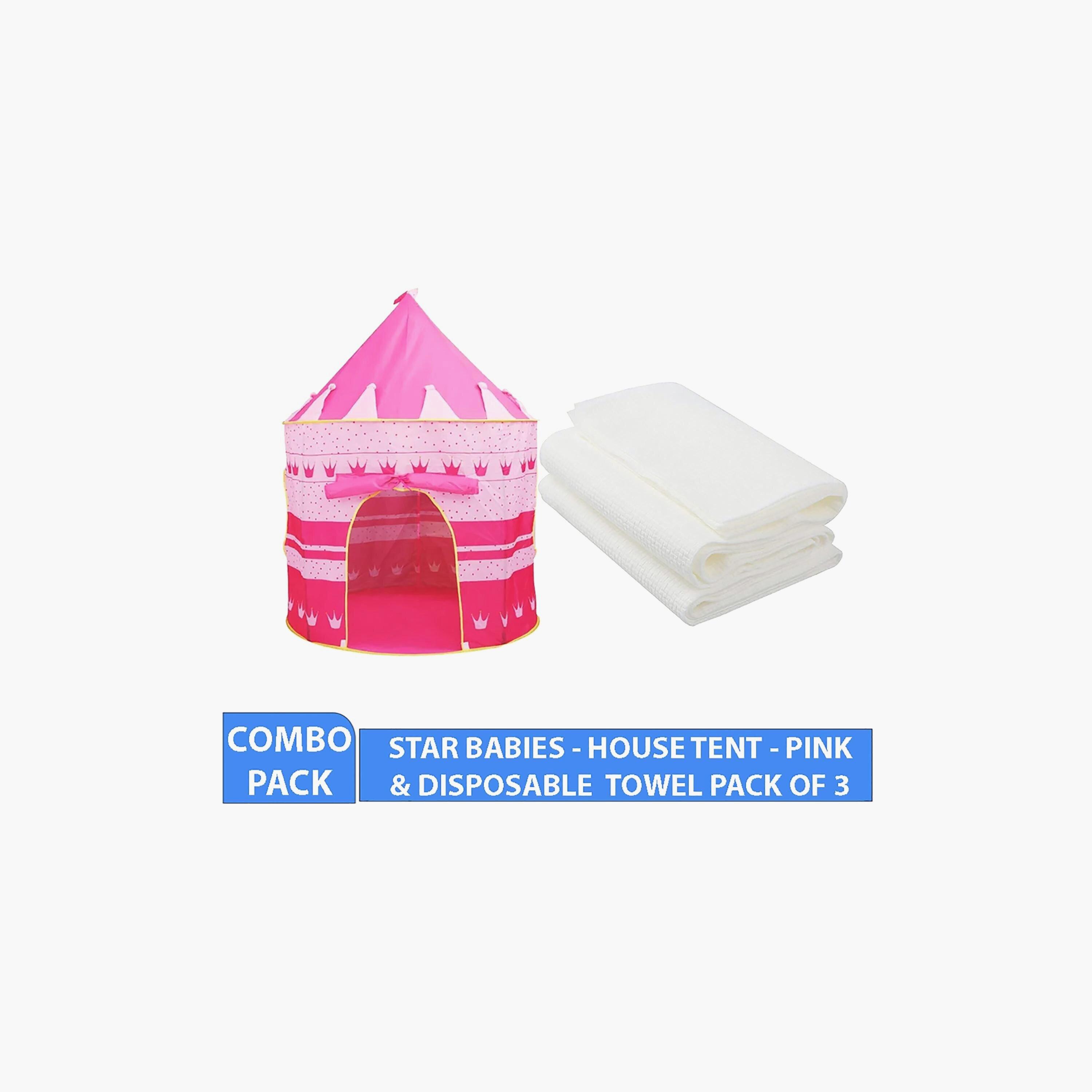 Star Babies Playtent House with 3-Piece Disposable Towels Bundle-baby-nursery-roomdecor-image-2