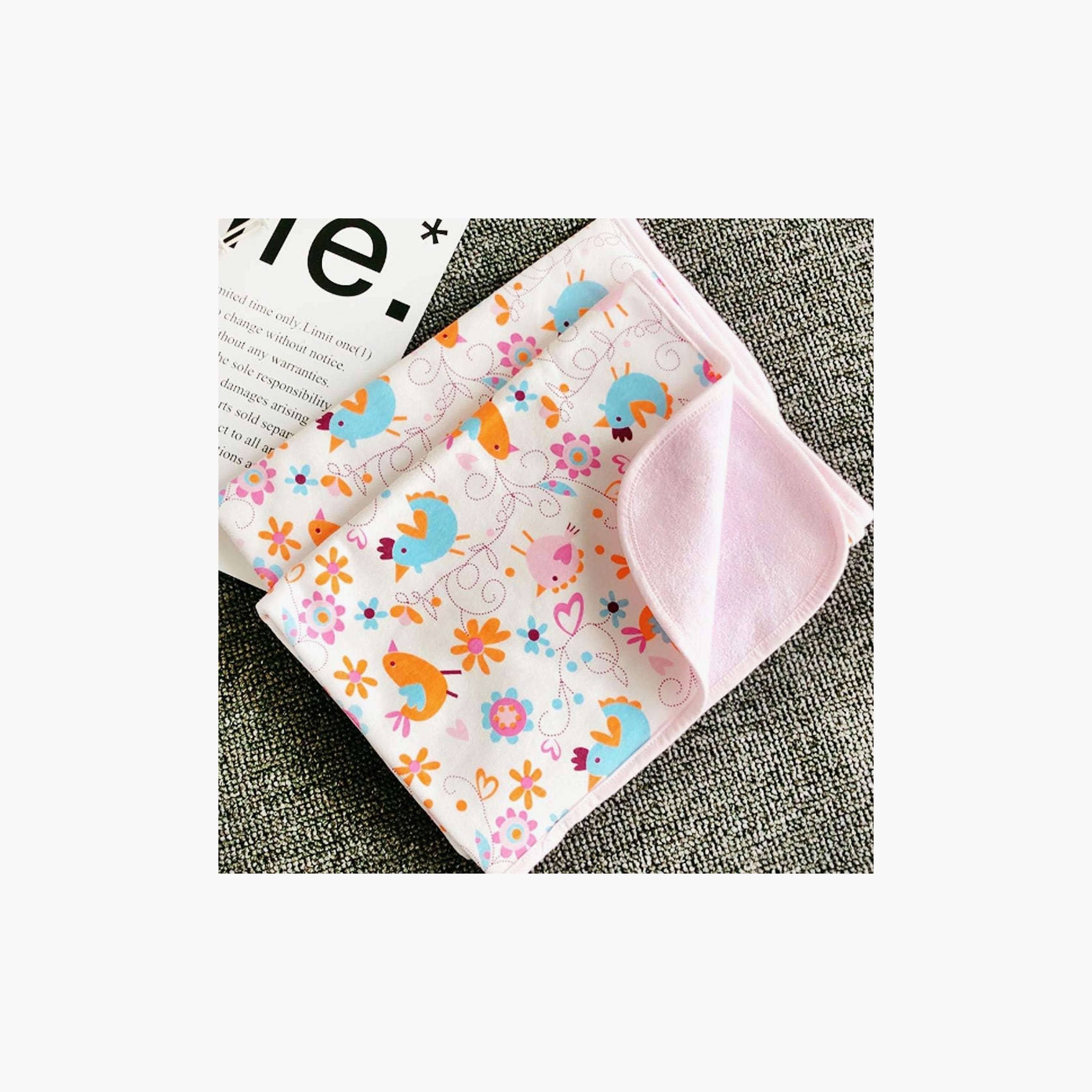 Star Babies Printed Reusable Changing Mat, Pink - 50 x 70 cm, Pink-baby-diapering-changingmats-image-3