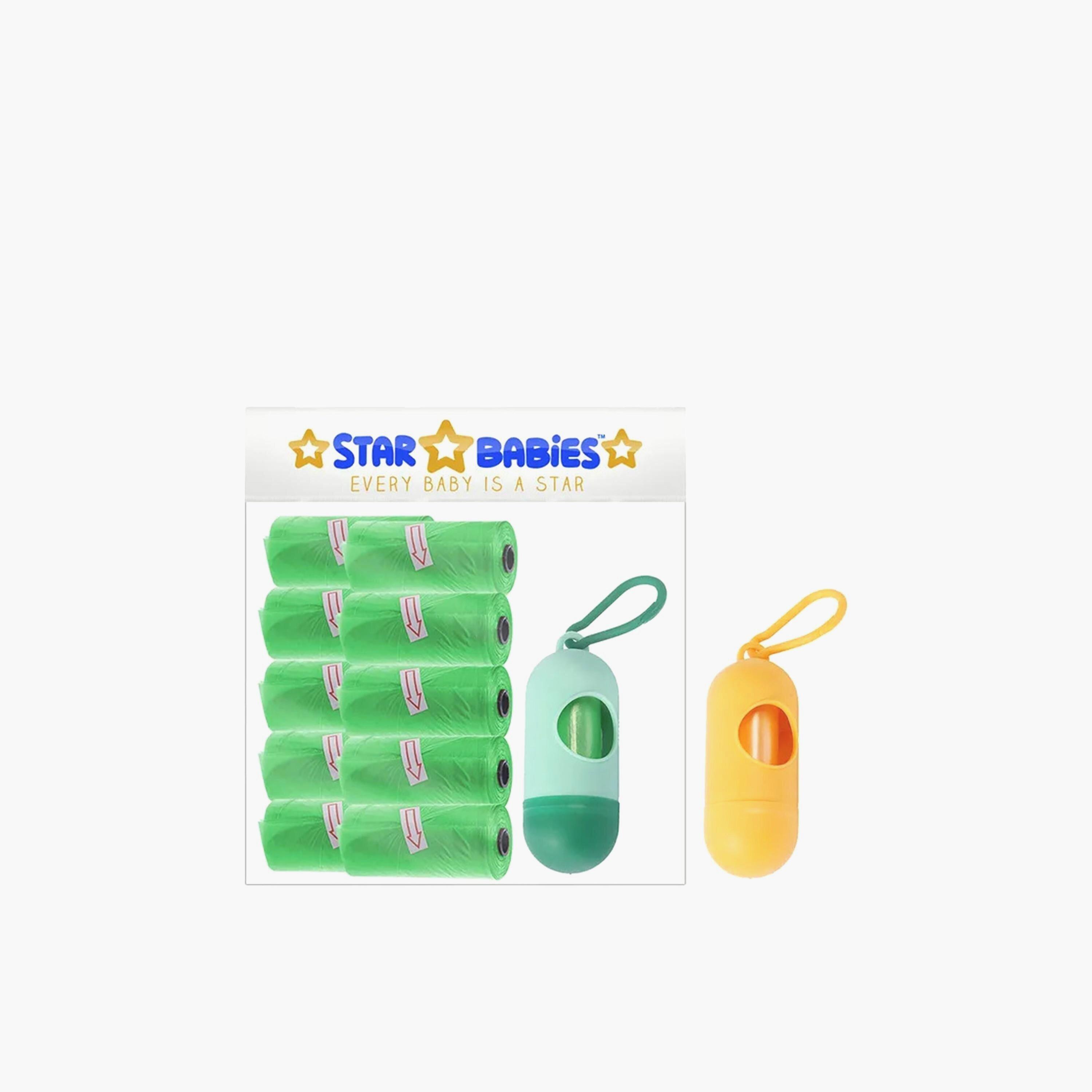 Star Babies Pack of 10 Scented Bags with Dispenser, Assorted-baby-diapering-binsandrefills-image-2
