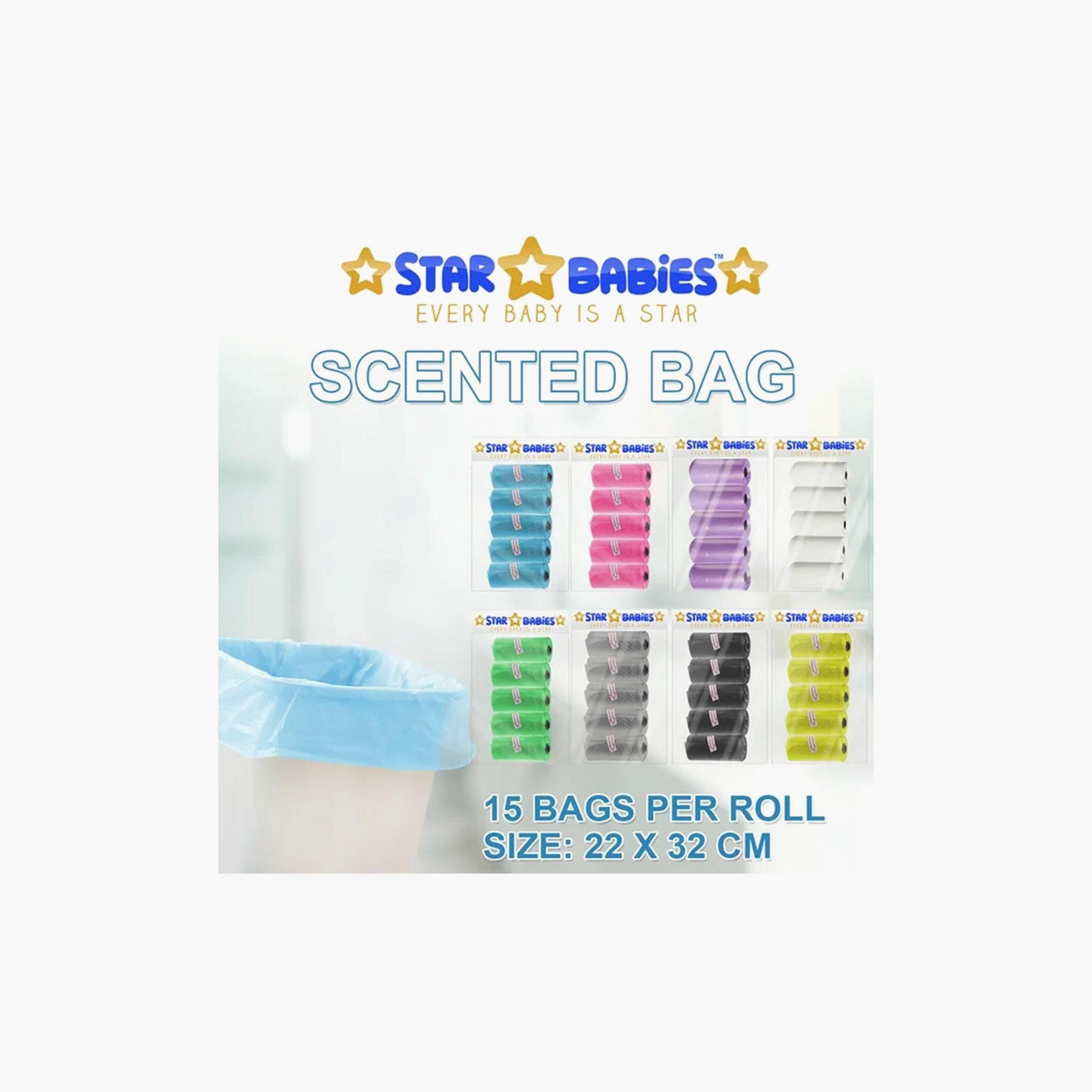 Star Babies Pack of 4 Scented Bags with Dispenser, Assorted-baby-diapering-binsandrefills-image-4