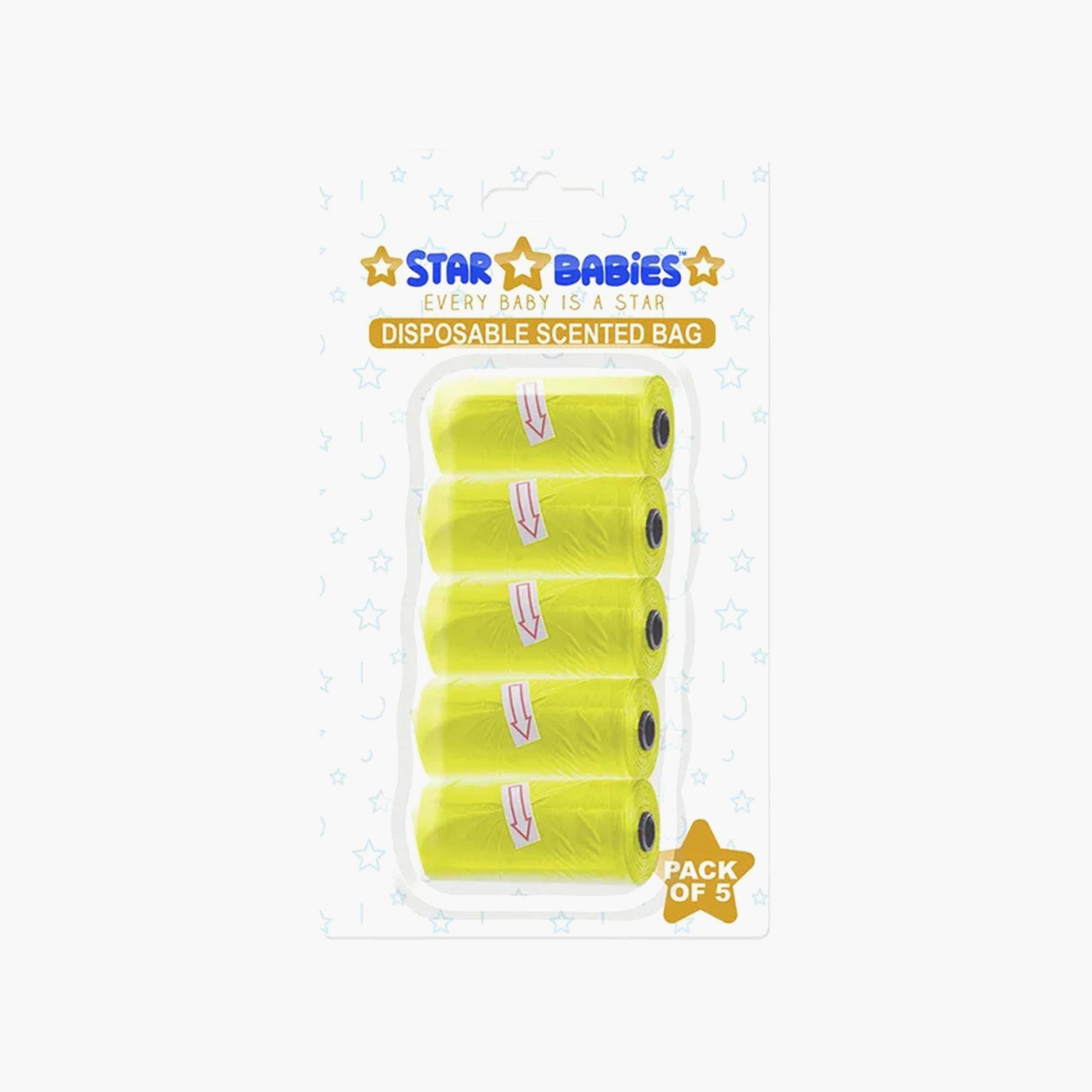 Star Babies Pack of 5 Scented Bag-baby-diapering-binsandrefills-image-2