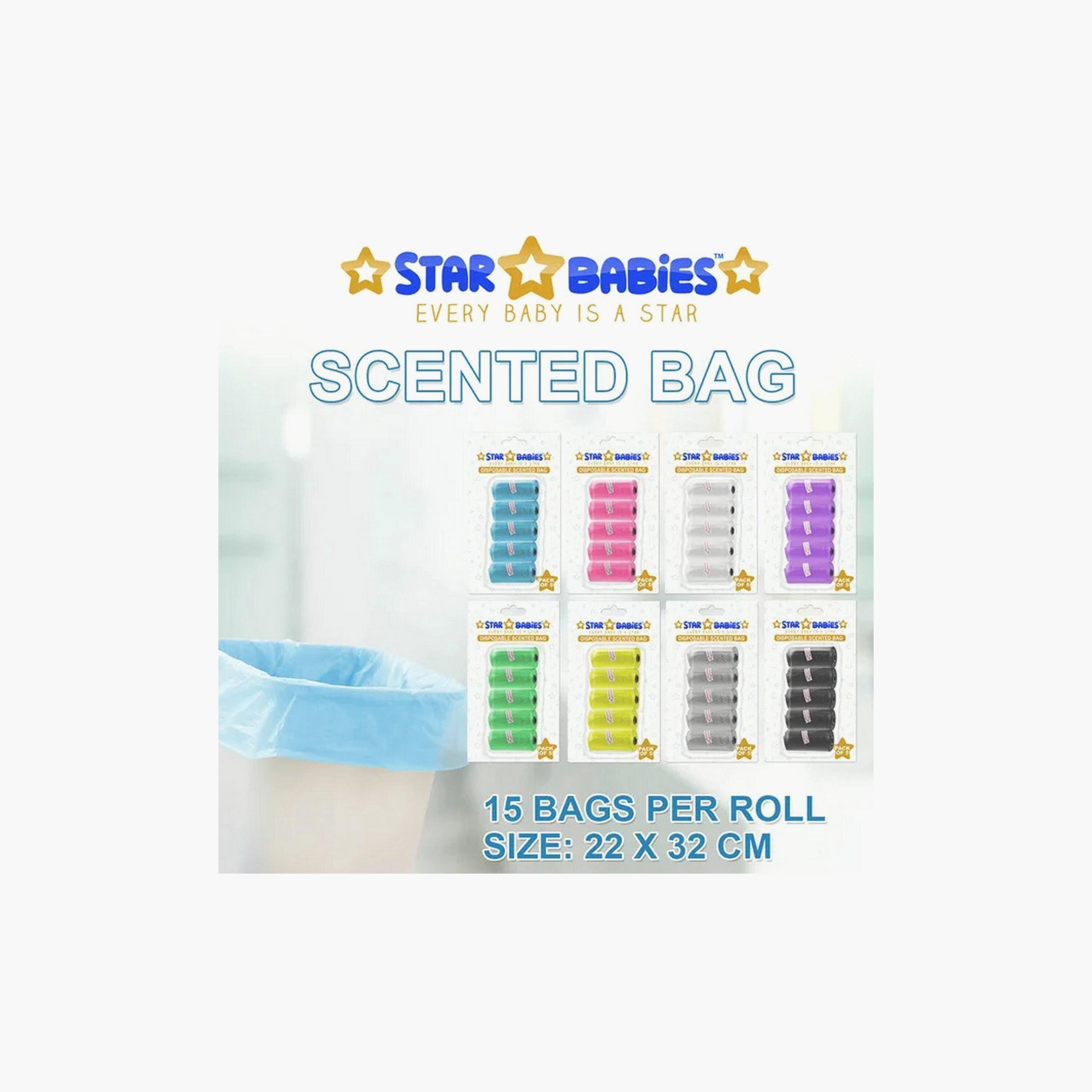 Star Babies Pack of 5 Scented Bag-baby-diapering-binsandrefills-image-6