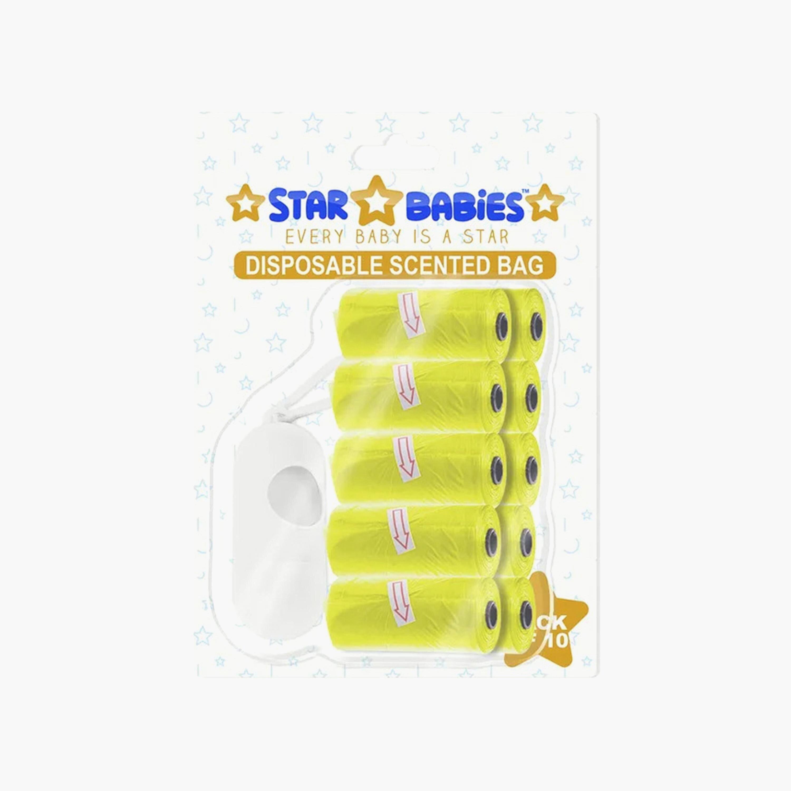 Star Babies Pack of 10 Scented Bags with Dispenser Blister  -baby-diapering-binsandrefills-image-2