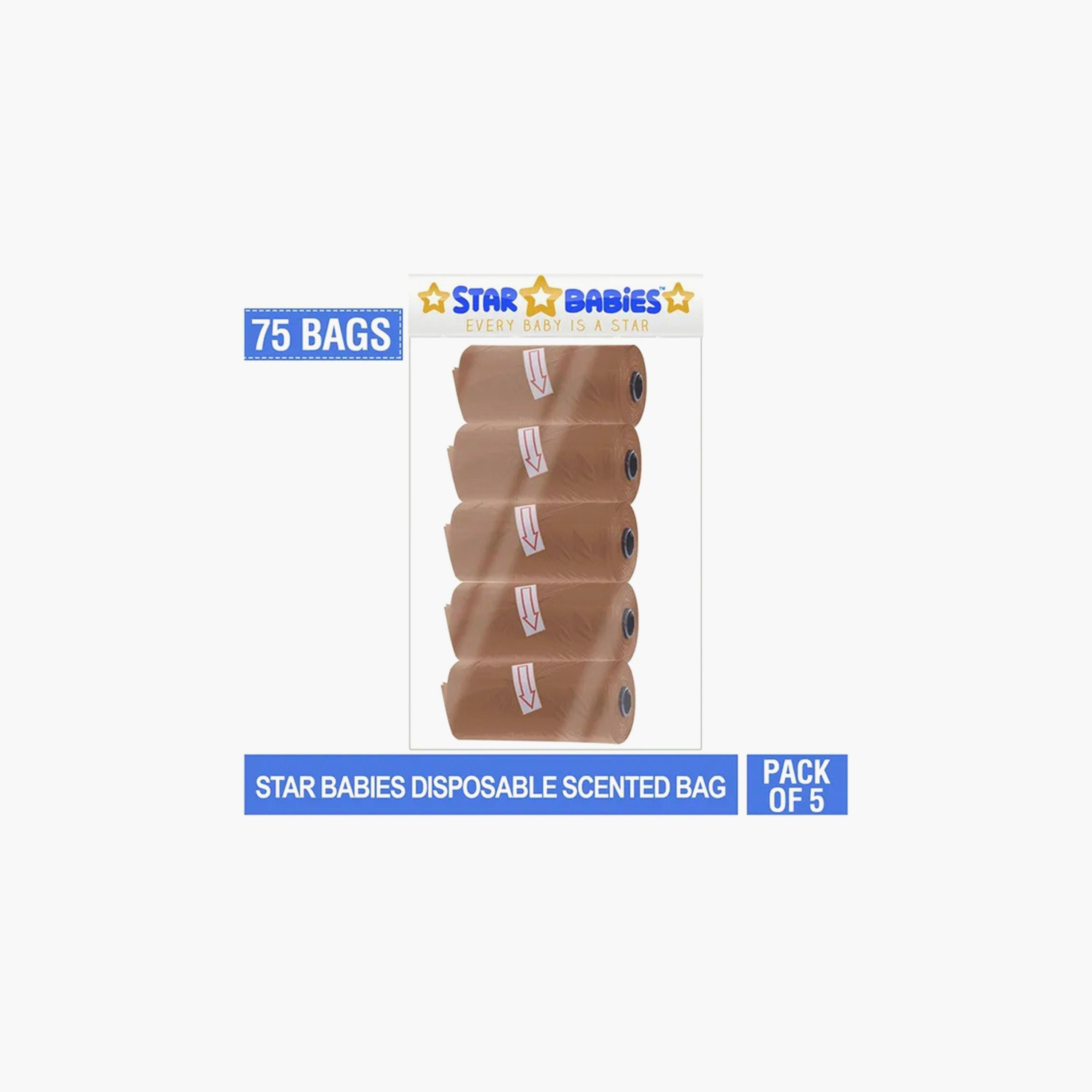 Star Babies Pack of 5 Disposable Scented Bags-baby-diapering-binsandrefills-image-3