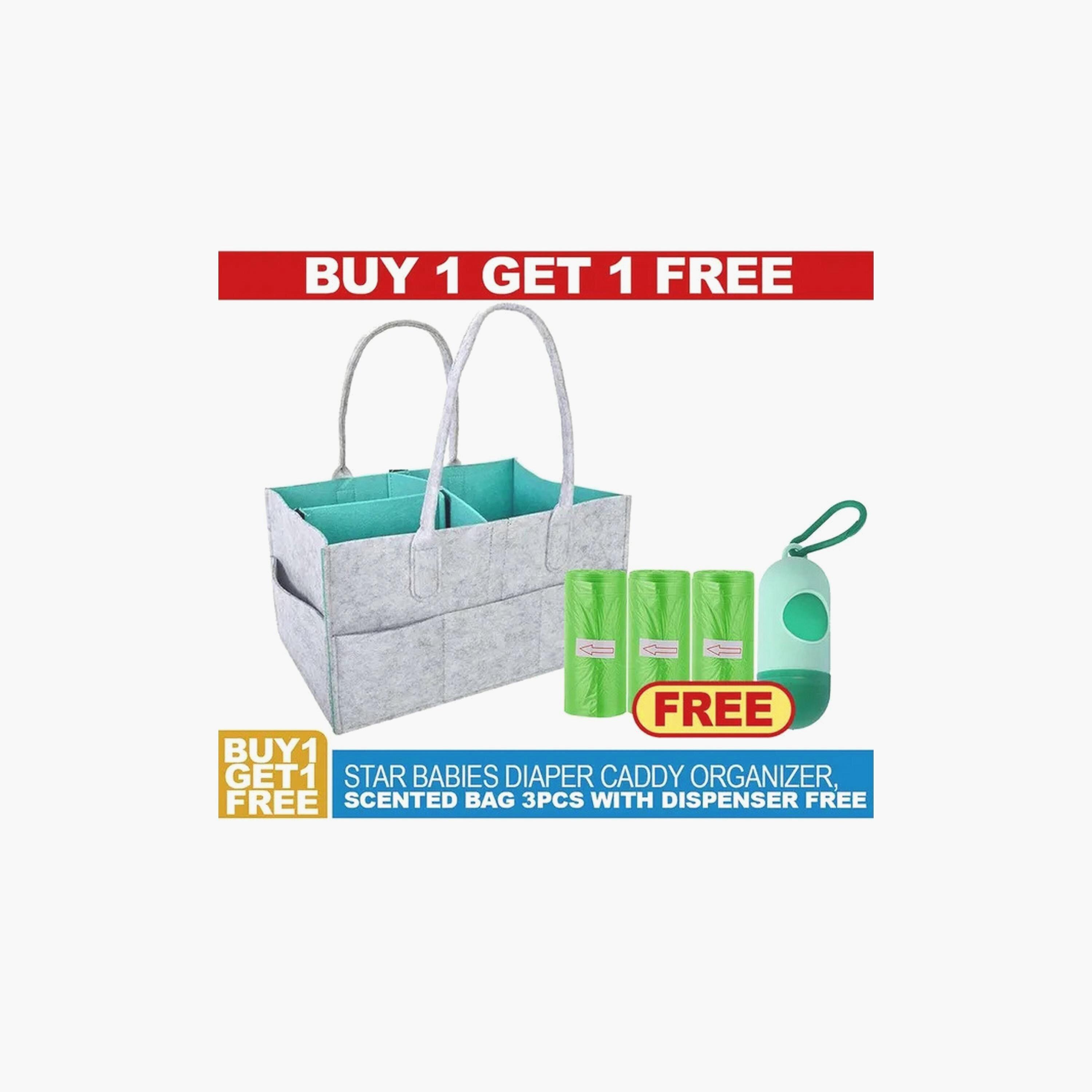 Star Babies Diaper Caddy with Scented Bag and Dispenser - Buy 1 Get Free-baby-gear-diaperbags-image-2