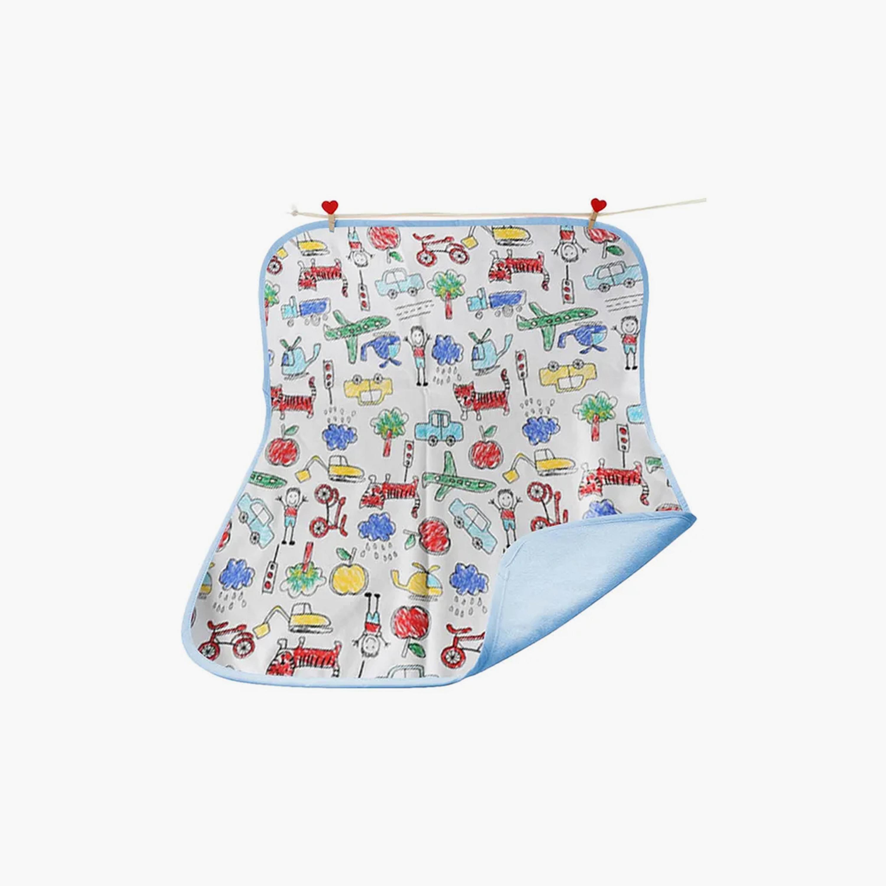 Star Babies Printed Reusable Changing Mat, Blue - 50 x 70 cm, Blue-baby-diapering-changingmats-image-1