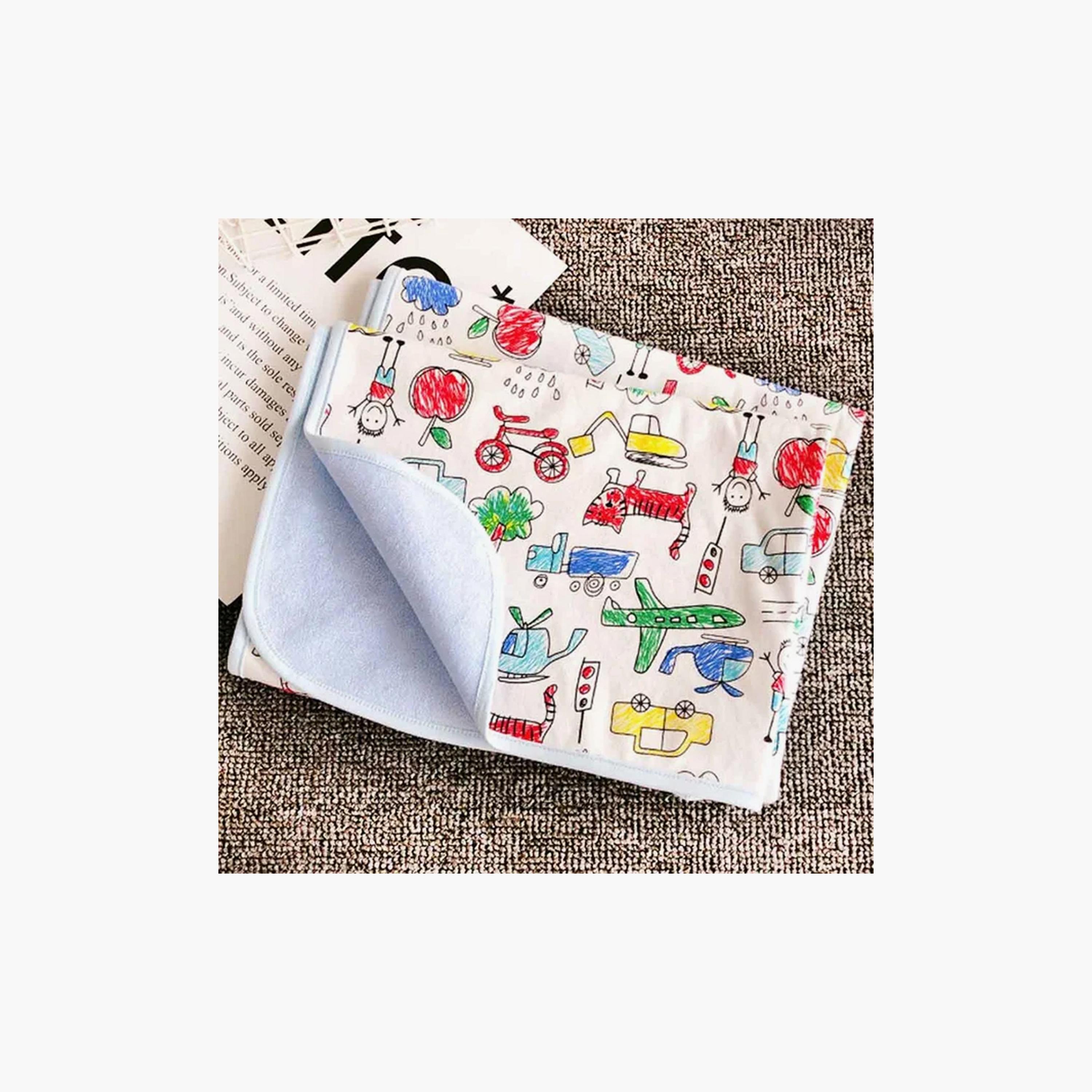 Star Babies Printed Reusable Changing Mat, Blue - 50 x 70 cm, Blue-baby-diapering-changingmats-image-3
