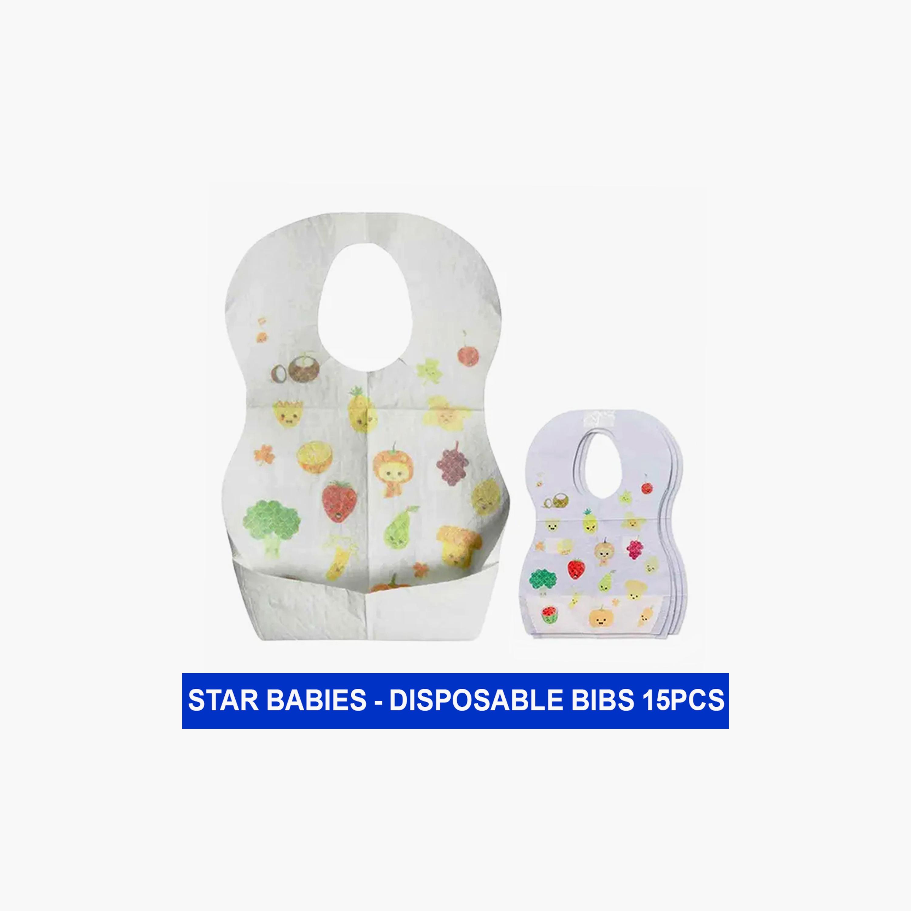 مرايل للاستعمال مرة واحدة 15 قطعة من ستار بيبيز, فواكه-baby-feeding-bibs-image-2