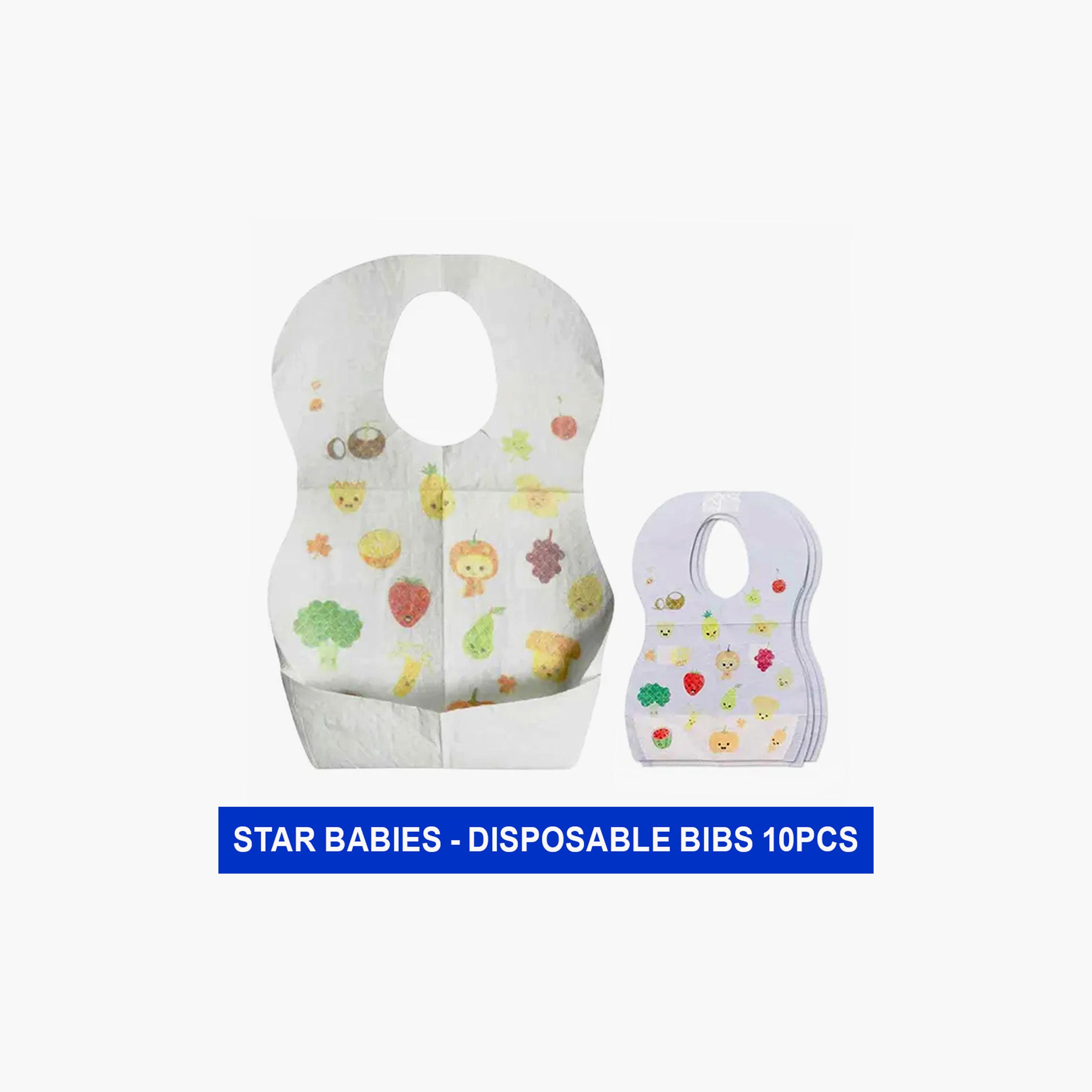 مرايل للاستعمال مرة واحدة 10 قطع من ستار بيبيز, فواكه-baby-feeding-bibs-image-2