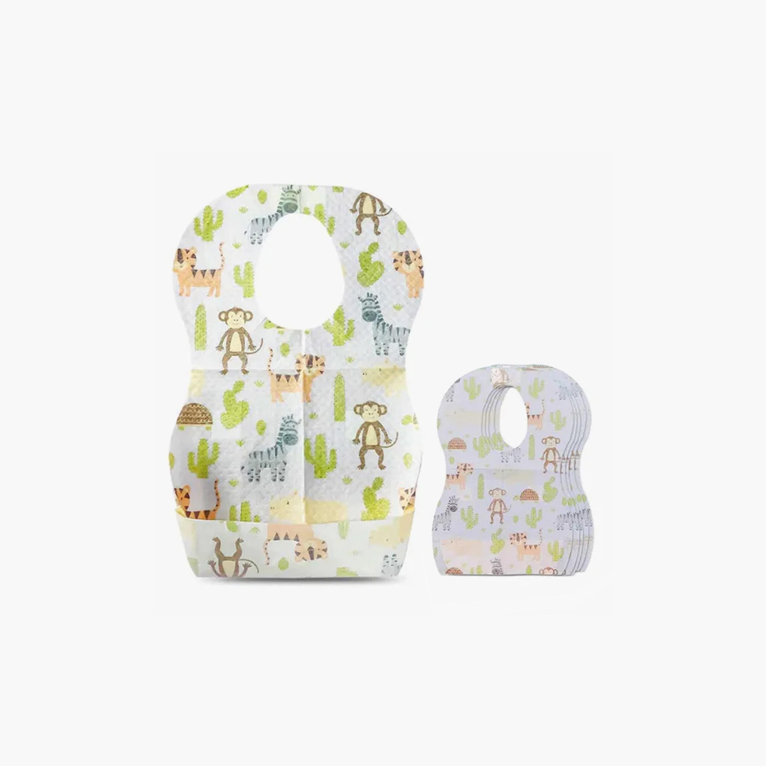 Star Babies 10-Piece Disposable Bibs, Animals-baby-feeding-bibs-image-1