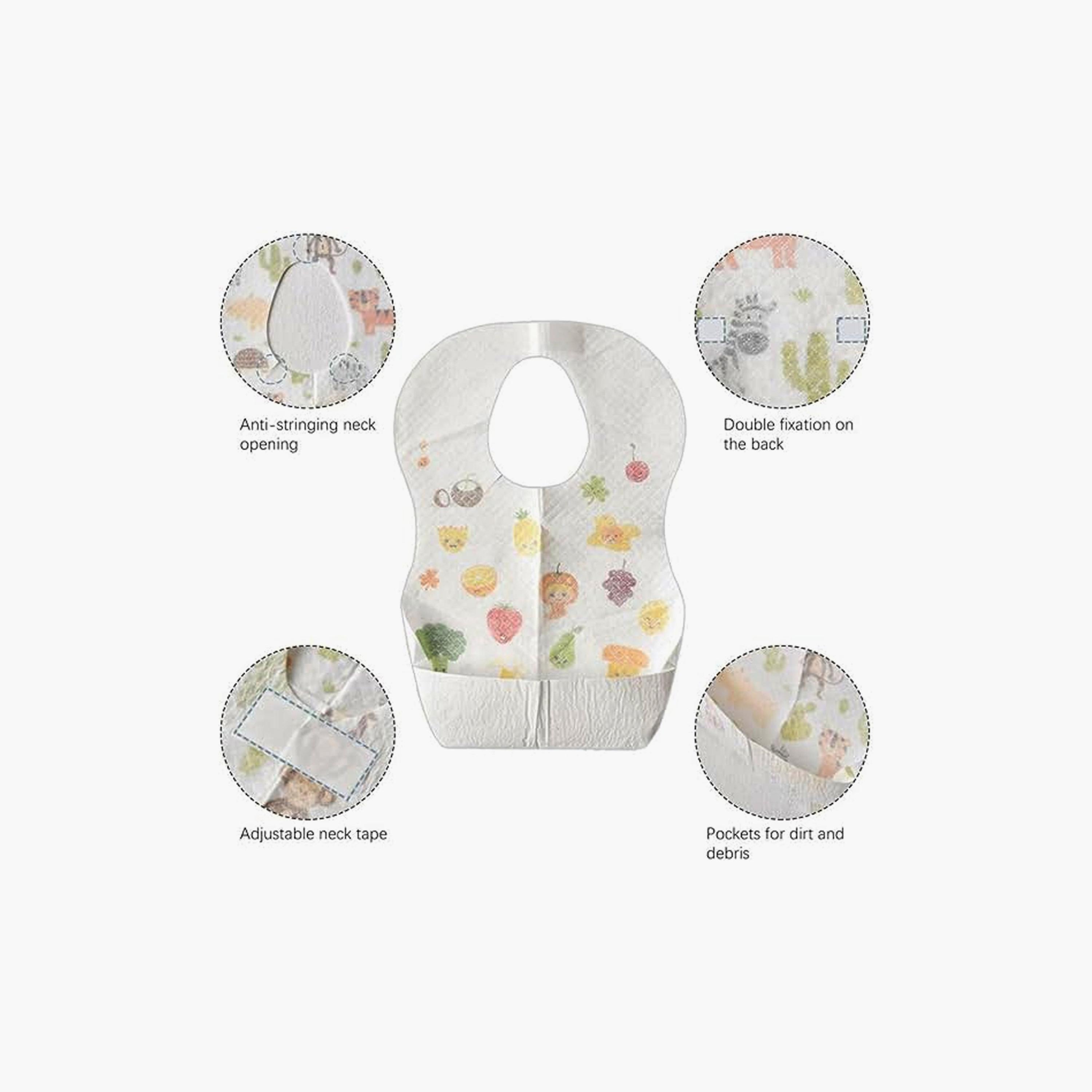Star Babies 10-Piece Disposable Bibs, Animals-baby-feeding-bibs-image-3