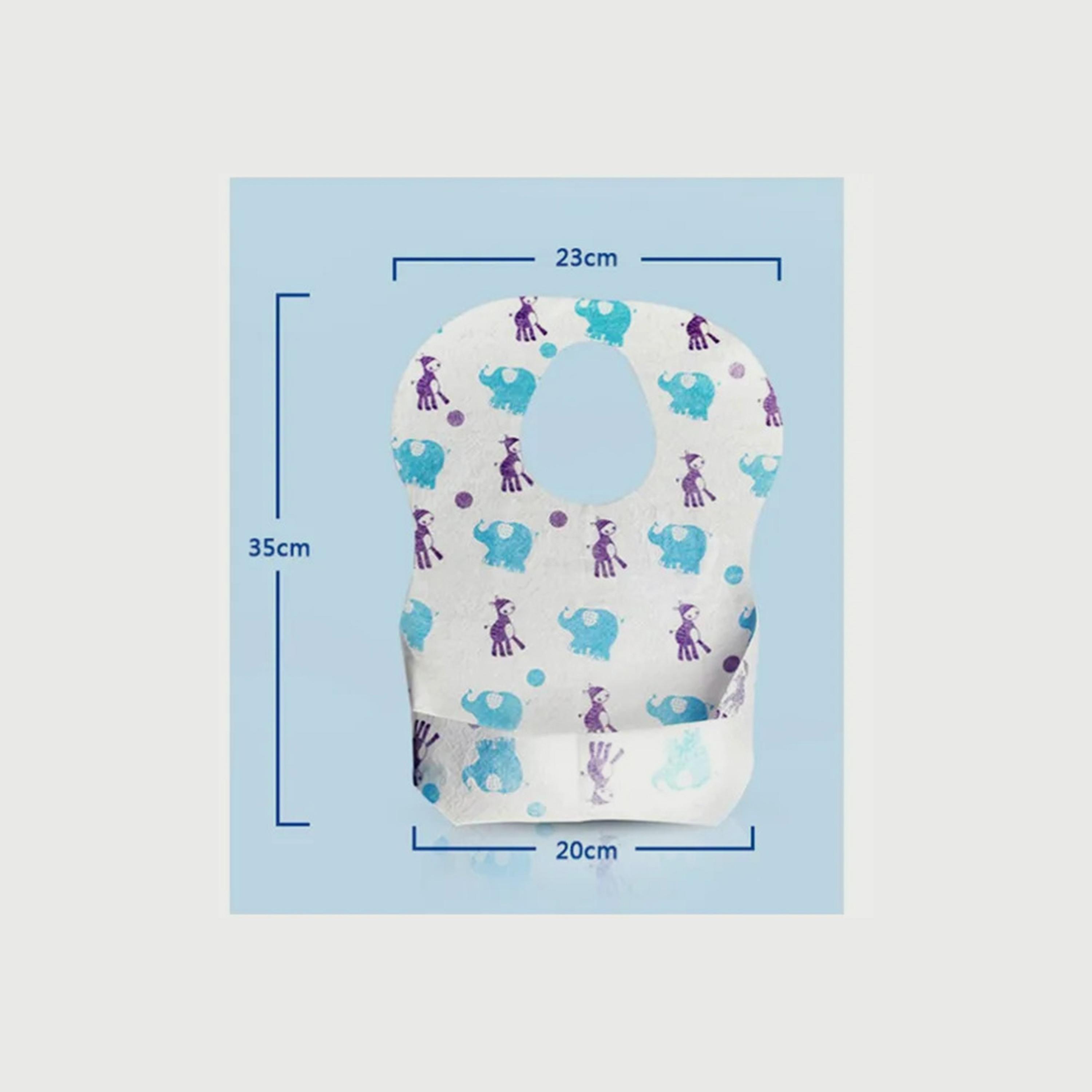 Star Babies 100-Piece Disposable Bibs, Elephant Print-baby-feeding-bibs-image-5