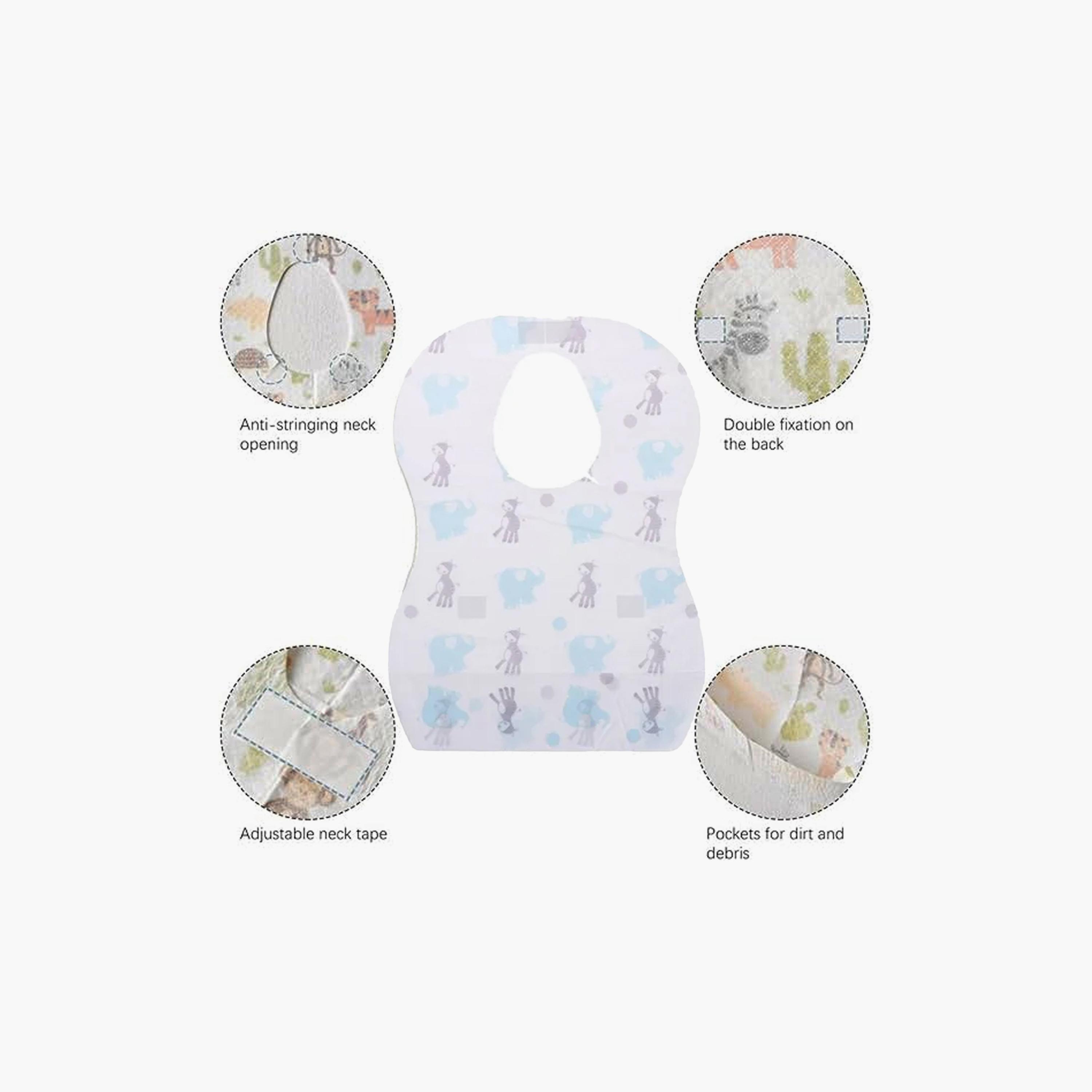 Star Babies 10-Piece Disposable Bibs, Elephants-baby-feeding-bibs-image-3