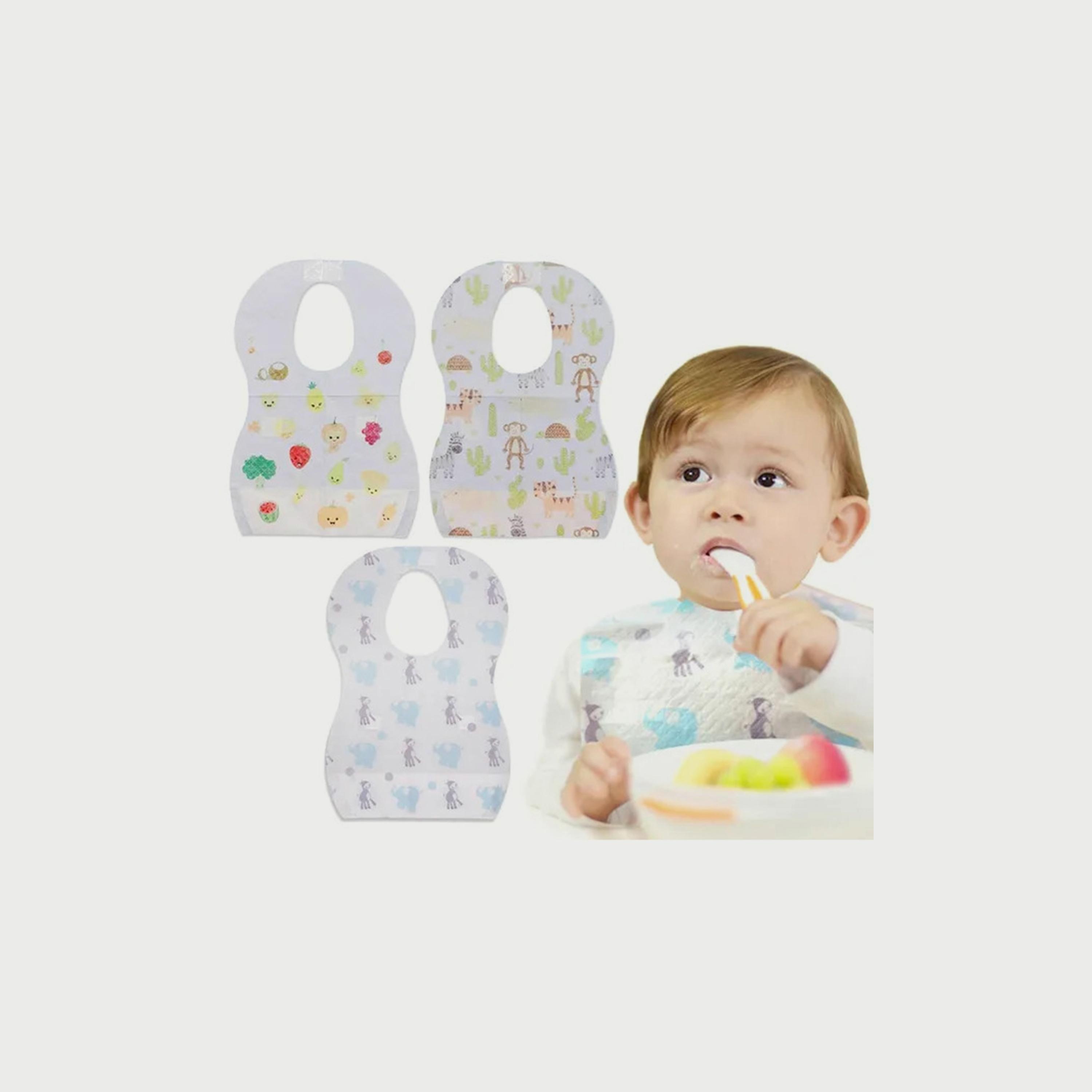 Star Babies 20-Piece Disposable Breast Pads, 5-Piece Disposable Bibs, Pack of 2 Scented Bags with Dispenser Bundle-baby-feeding-bibs-image-3