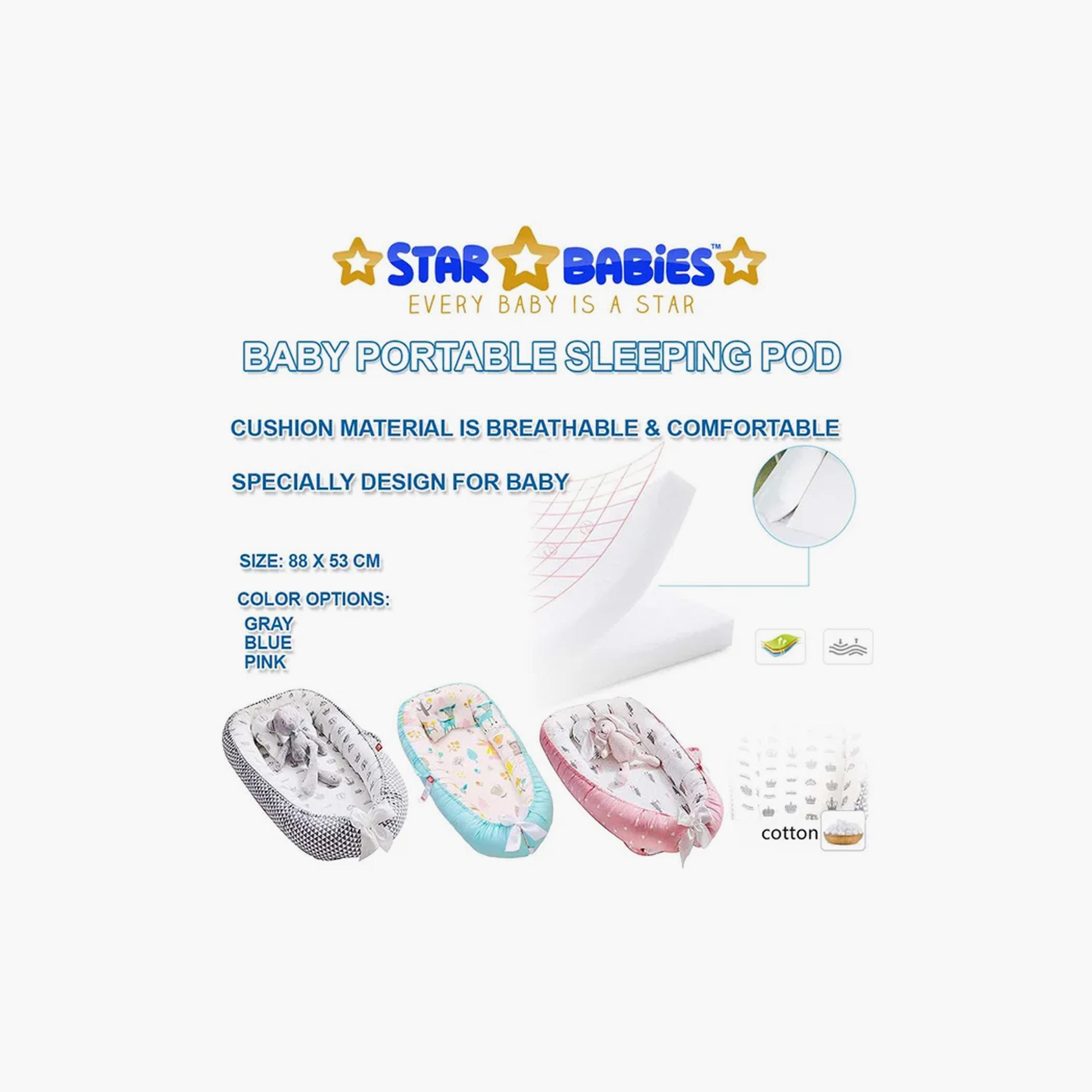 Star Babies Portable Sleeping Pod, Blue-baby-nursery-babybedding-image-5
