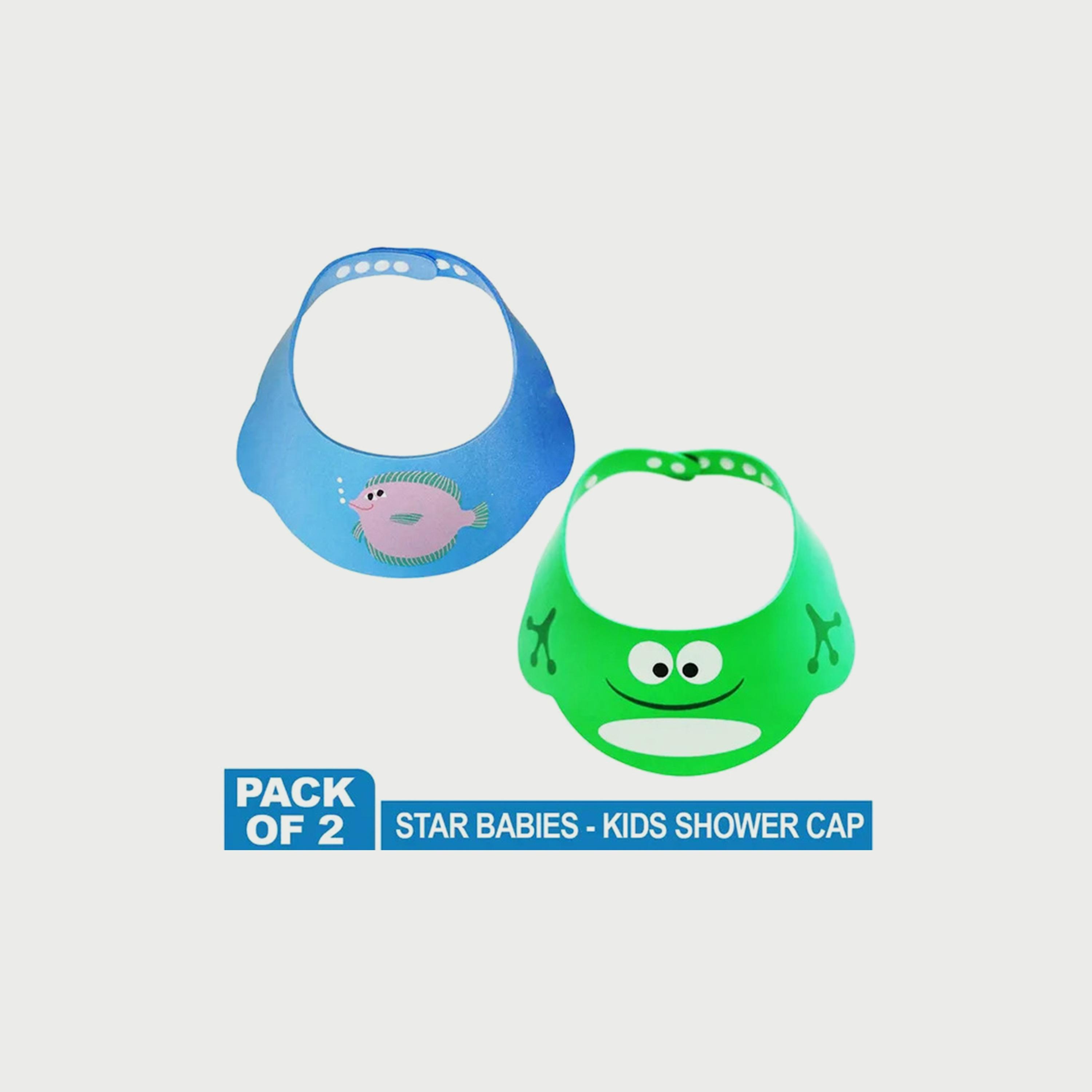 Star Babies 2-Piece Shower Cap, Green/Blue-baby-bathandcare-bathtubs-image-1