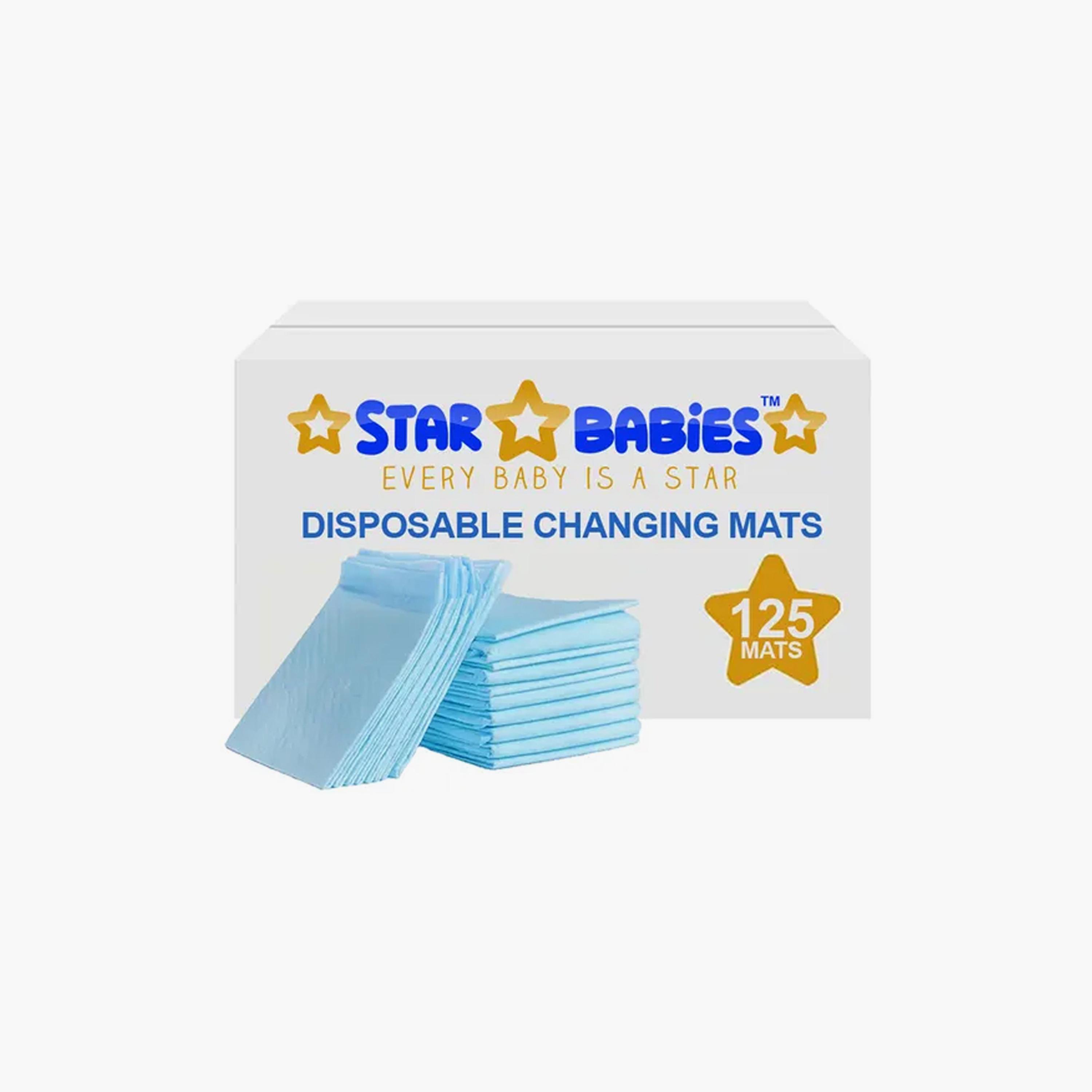 Star Babies 125-Piece Disposable Changing Mats - 45 x 60 cm-baby-diapering-changingmats-image-2
