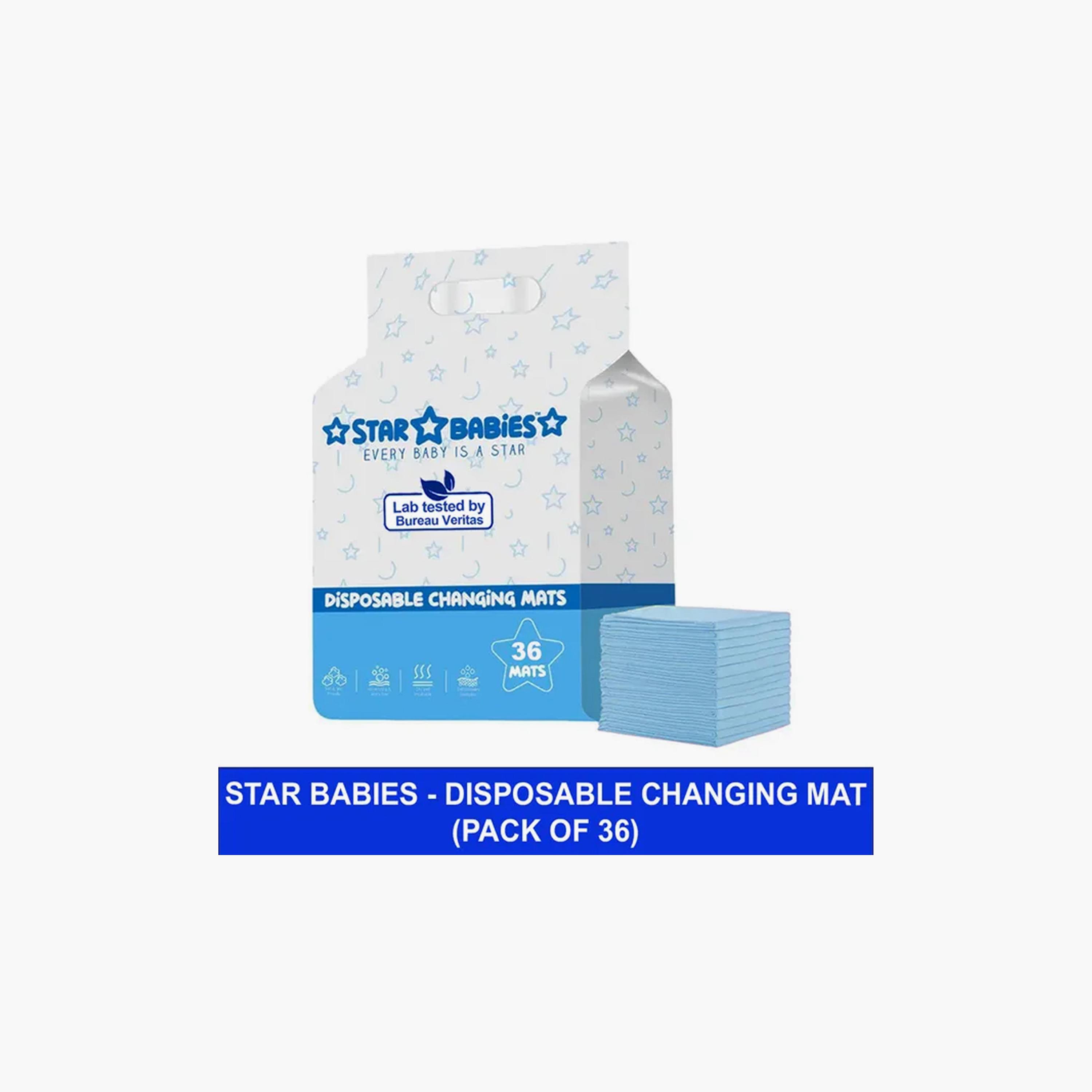 Star Babies 36-Piece Disposable Changing Mats - 45 x 60 cm-baby-diapering-changingmats-image-3